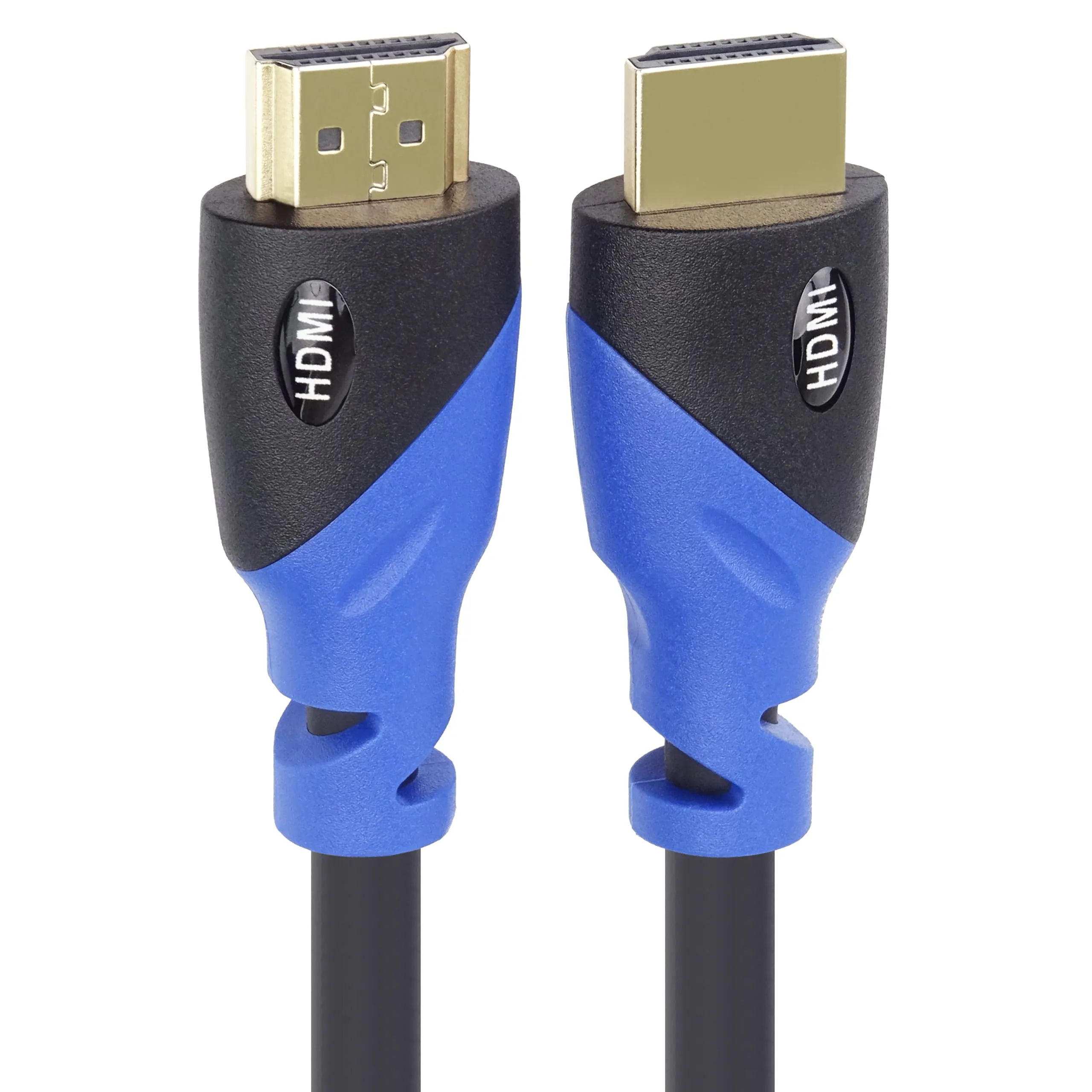 PremiumCord Cavo HDMI 2.0b 4K HDMI 4K @ 60Hz 2160p , 3D, ARC, HDCP, spina dorata, connettore in PVC nero blu, lunghezza 1,5 m - immagine 1