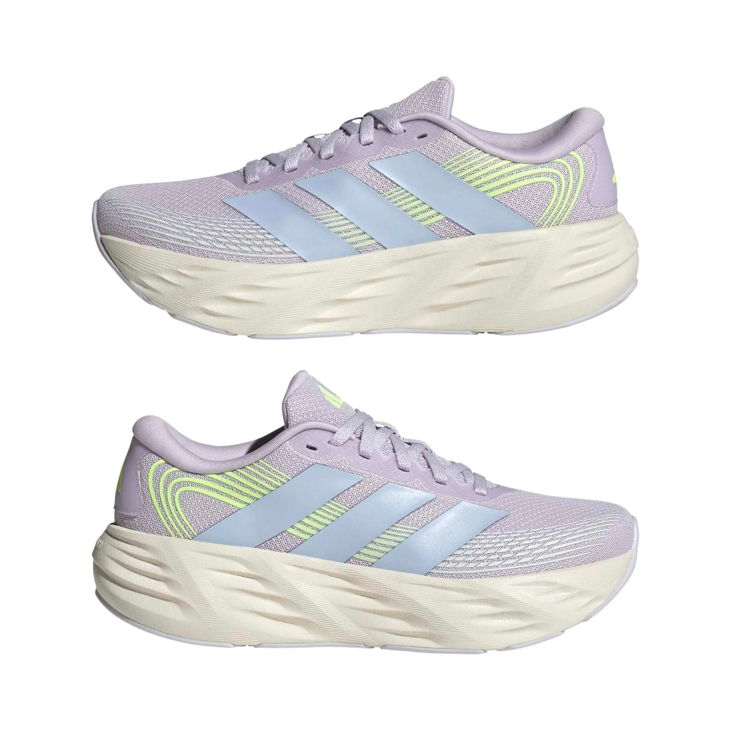 adidas Donna Galaxy 8 Running Shoes, Purple Tint/Frozen Purple/Hi-RES Yellow, 36 EU - immagine 7