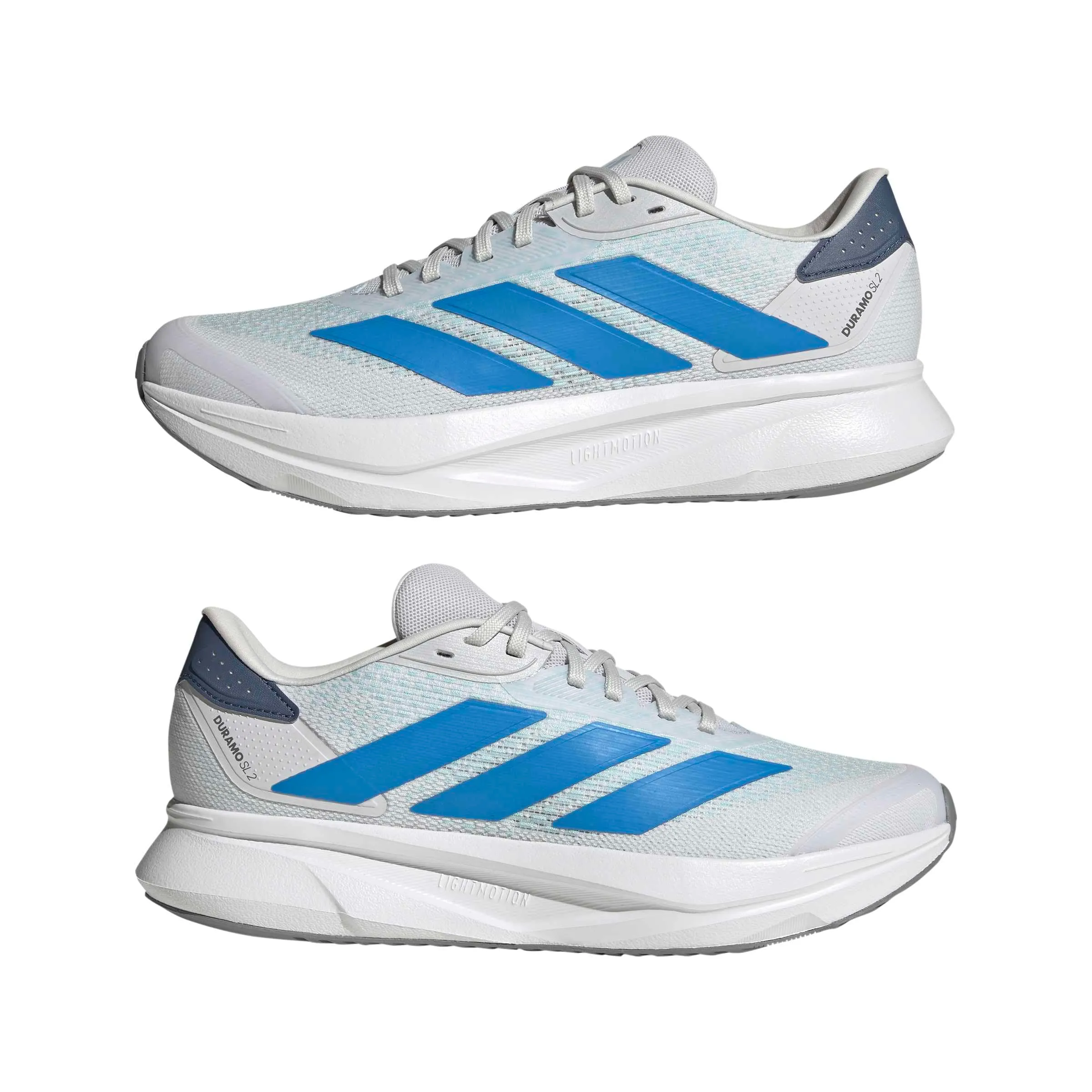 adidas Uomo Duramo SL 2 Running Shoes, Dash Grey/Lucid Ray Blue/Tech Ink, 40 EU - immagine 8