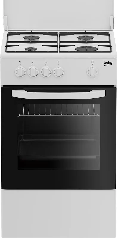 Beko Cucina Gas con Forno Gas CSG42009DW Nero, Bianco - immagine 1