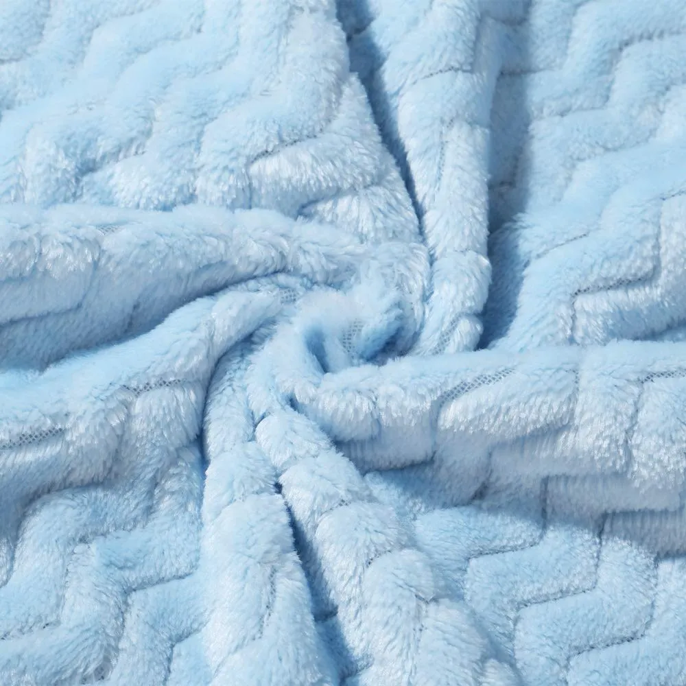 CREVENT 30 x 40 cm - Coperta per bambini, calda e morbida, per bambini, motivo: teschio, blu - immagine 3