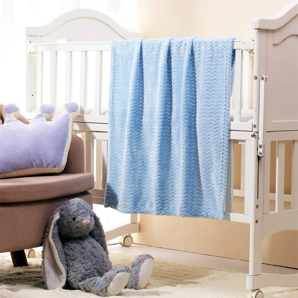 CREVENT 30 x 40 cm - Coperta per bambini, calda e morbida, per bambini, motivo: teschio, blu - immagine 5