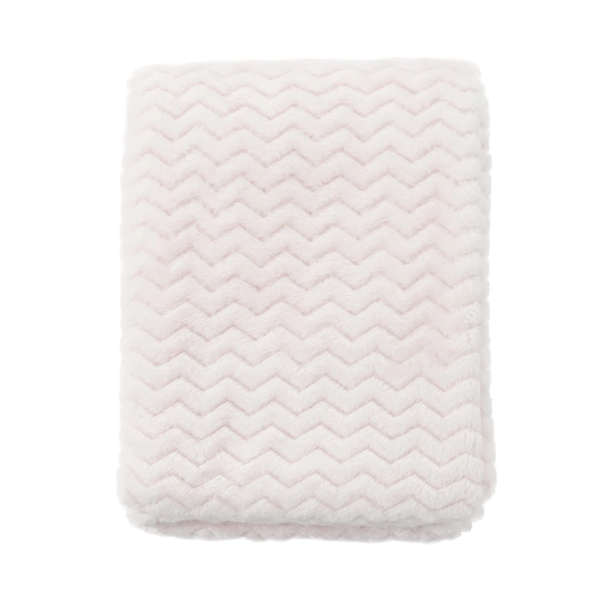 CREVENT Cozy Fluffy Warm Fleece Infant Blanket for Girls & Boys Toddler Crib Cot Stroller (75cmX100cm Wave Ivory/White) - immagine 1