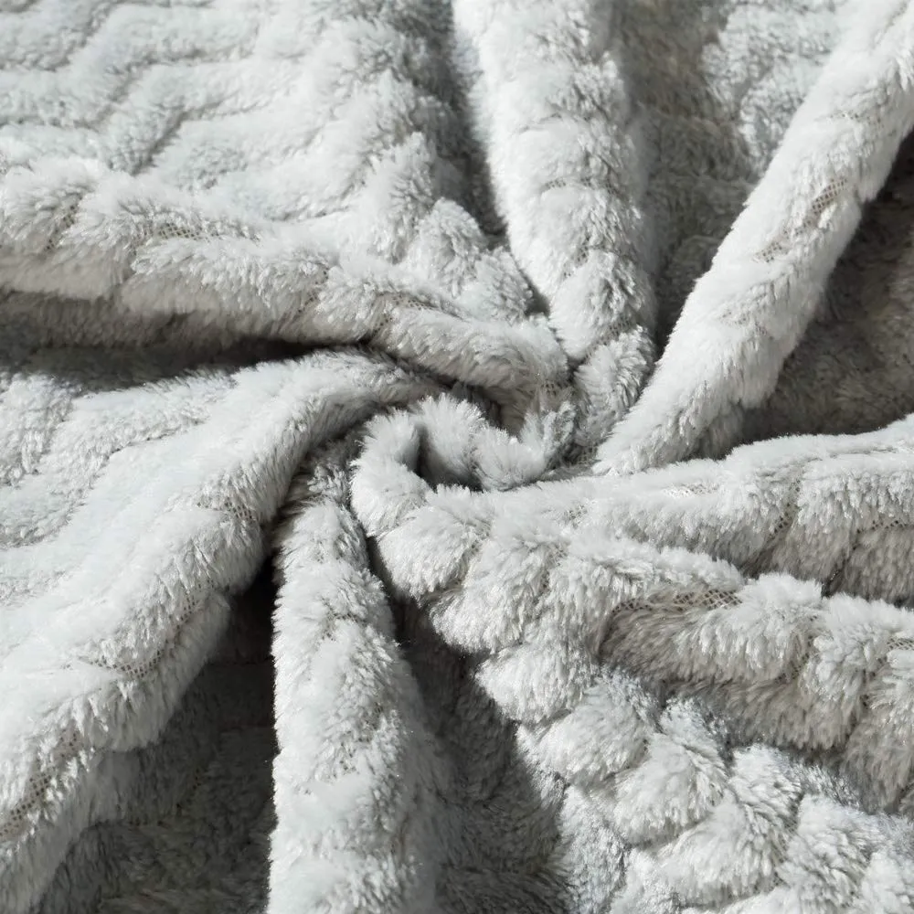 CREVENT Cozy Fluffy Warm Fleece Baby Culla Coperta per Unisex Bambino Culla Culla Culla Passeggino (75cmX100cm Wave Grey) - immagine 3