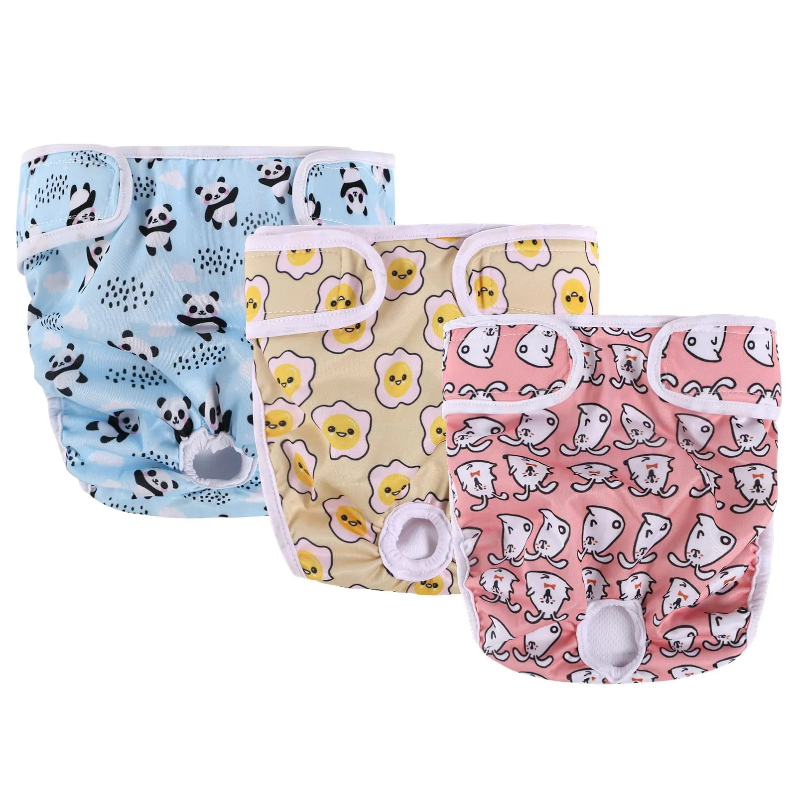 VSSHE Pannolini per cani riutilizzabili, 3 pezzi, ad alta assorbenza, per donne, lavabili, assorbenti, regolabili, per cani e donne, taglia S - immagine 1