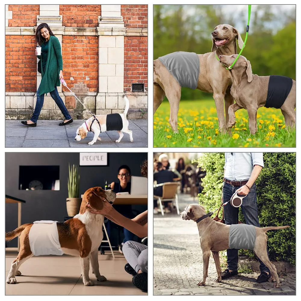 VSSHE Pannolini riutilizzabili per cani, confezione da 3 pannolini per cani super assorbenti, lavabili, comodi, ecologici, mutandine sanitarie per animali domestici, pantaloni per incontinenza per - immagine 7