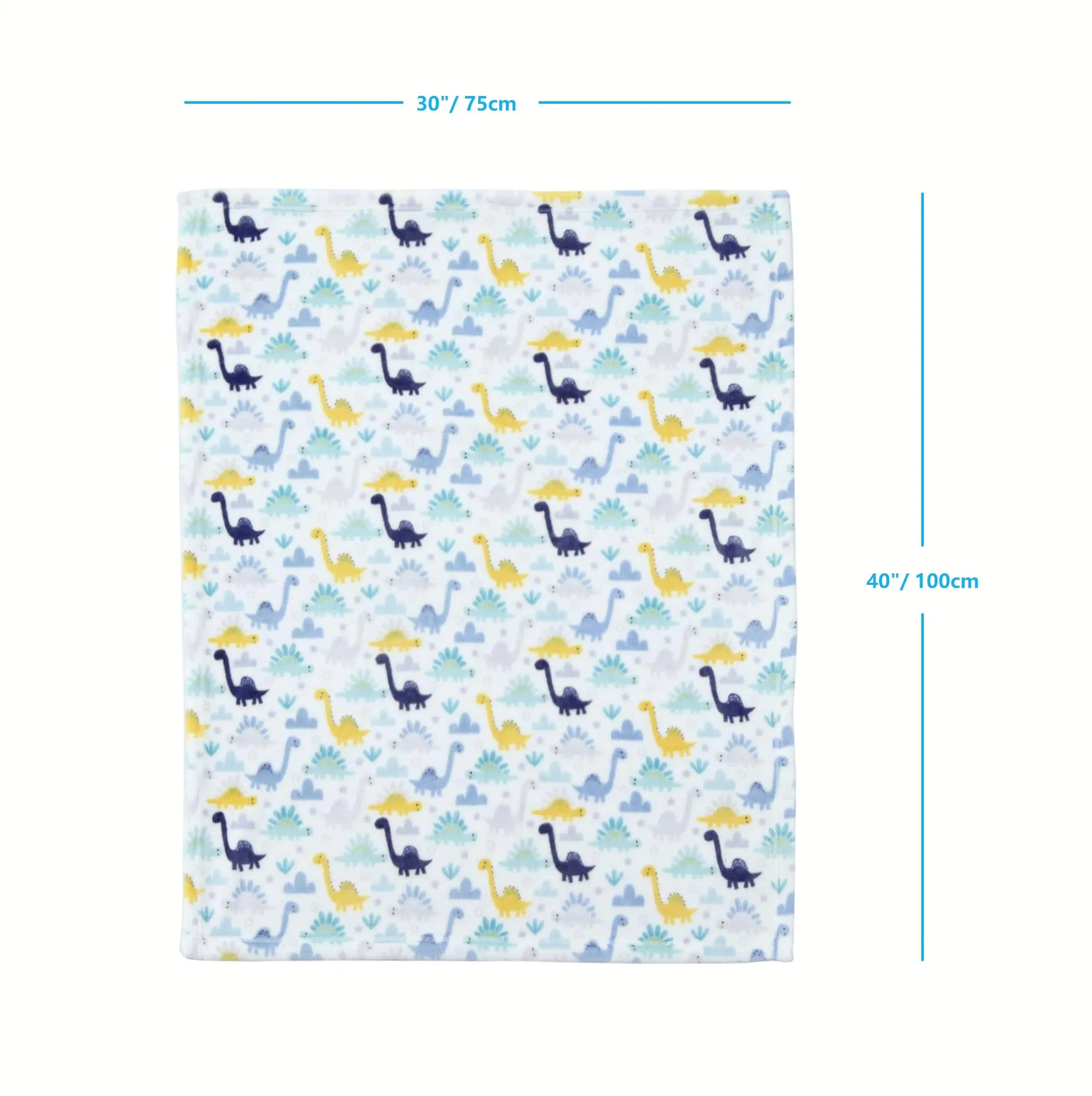 CREVENT Coperta in pile per neonati e bambini piccoli, per la culla e il passeggino, comoda e morbida, 75 x 100 cm, motivo dinosauro - immagine 4