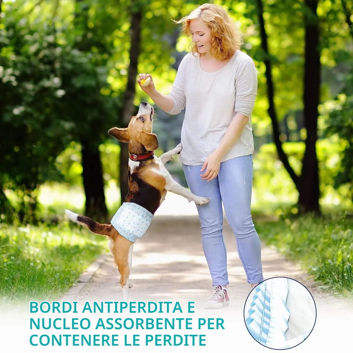 Flying Paws Pannolini usa e getta per cani maschi confezione da 26 XS, pannolini avvolgenti per cani maschi, con vita 15-33 cm, cucciolo extra piccolo - immagine 7
