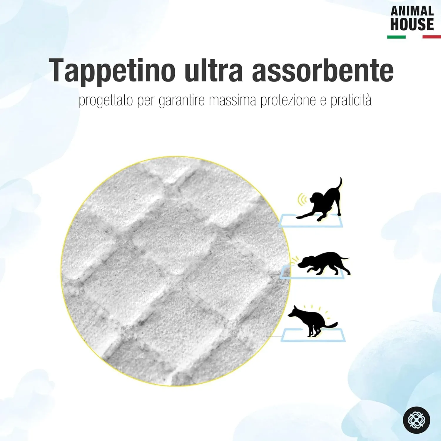 Animal House 40PZ Tappetini Igienici Assorbenti, 60x90 cm, 40 - immagine 7