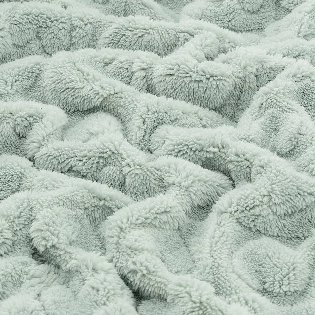 CREVENT Coperta per bambini in sherpa, 75 x 100 cm, morbida e calda, per bambine e ragazzi, essenziale per neonati, regalo per baby shower, cuore verde - immagine 6