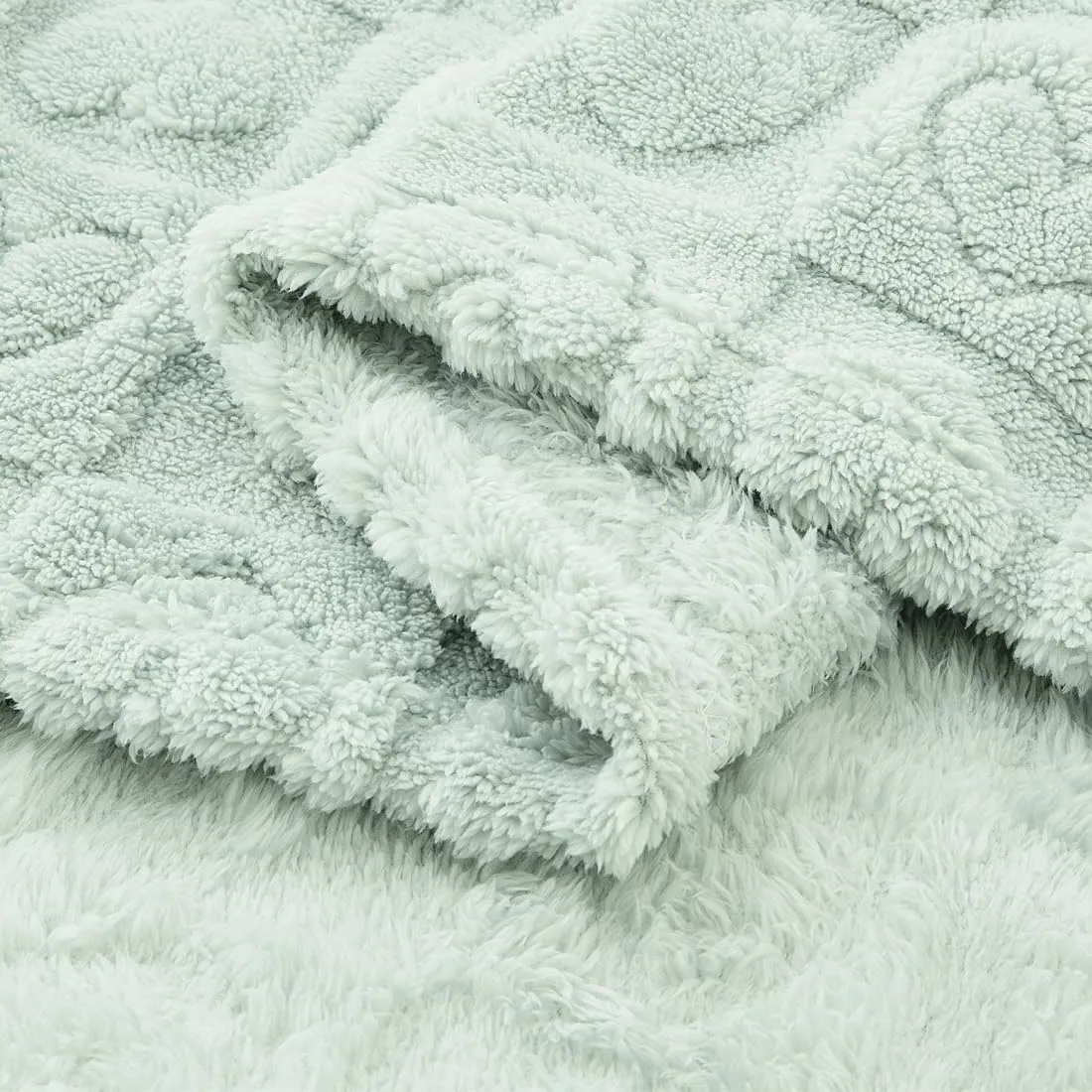 CREVENT Coperta per bambini in sherpa, 75 x 100 cm, morbida e calda, per bambine e ragazzi, essenziale per neonati, regalo per baby shower, cuore verde - immagine 7