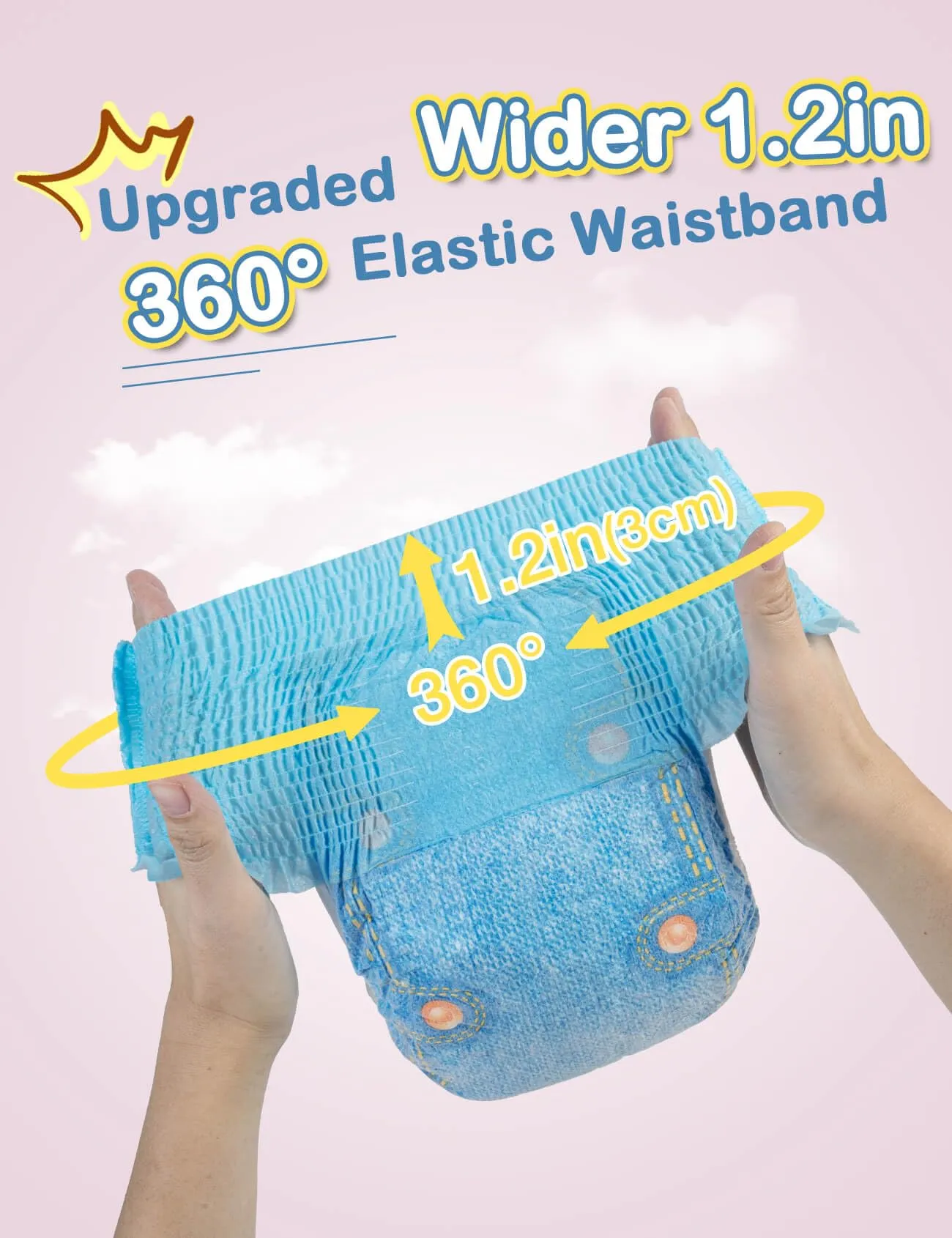 DONO Pannolini Cani Femmine, 60 pezzi, mutandine mestruali per cani con elastico in vita, pannolini pull-up Dogie, super assorbenti, XS (22-40 cm) - immagine 2