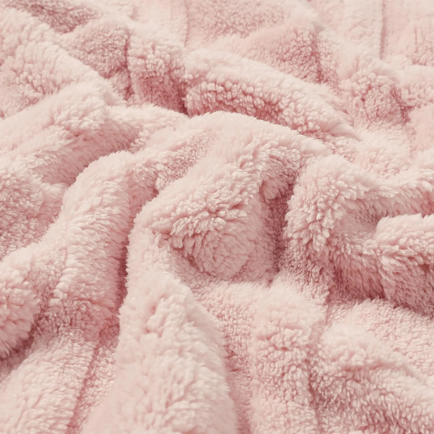 CREVENT Coperta morbida e calda in sherpa per bambine e ragazzi, essenziale per neonati, regalo per baby shower, 75 x 100 cm, orsetto rosa - immagine 5