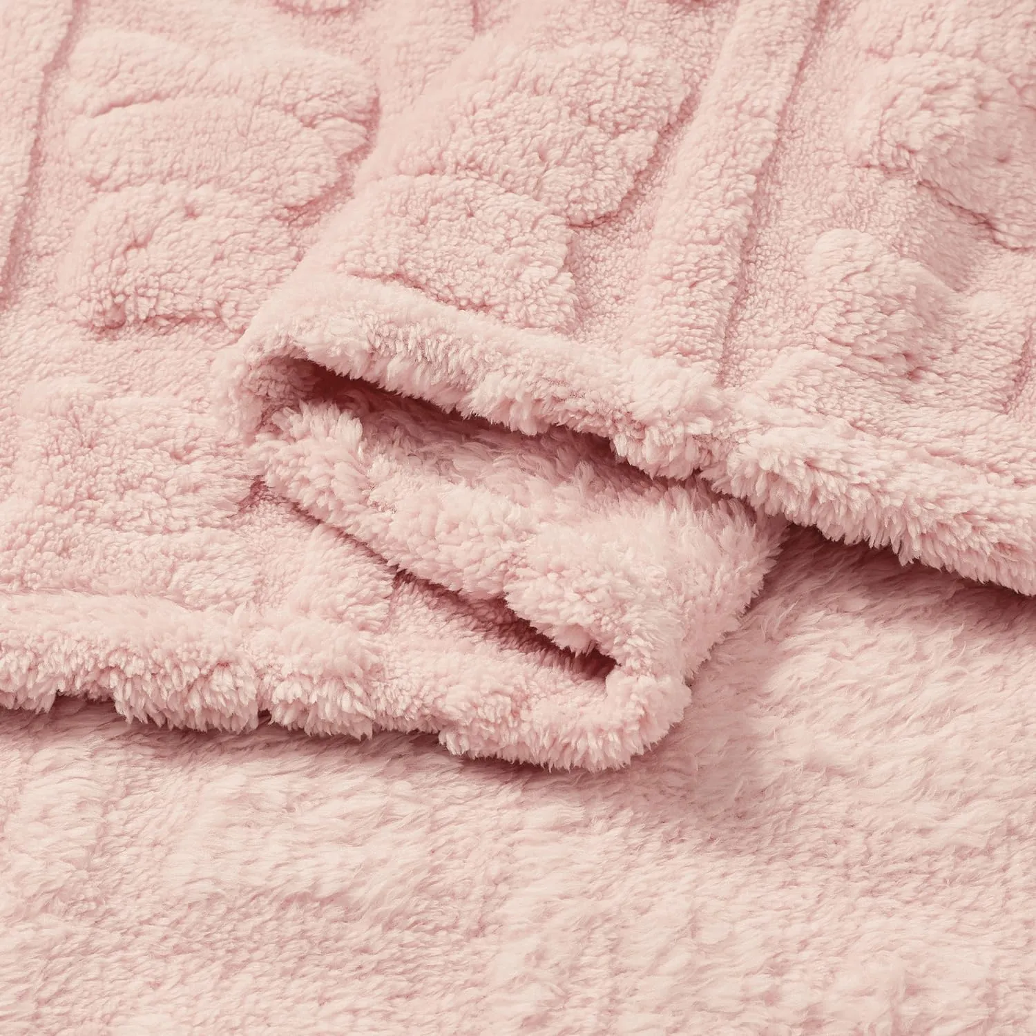 CREVENT Coperta morbida e calda in sherpa per bambine e ragazzi, essenziale per neonati, regalo per baby shower, 75 x 100 cm, orsetto rosa - immagine 6