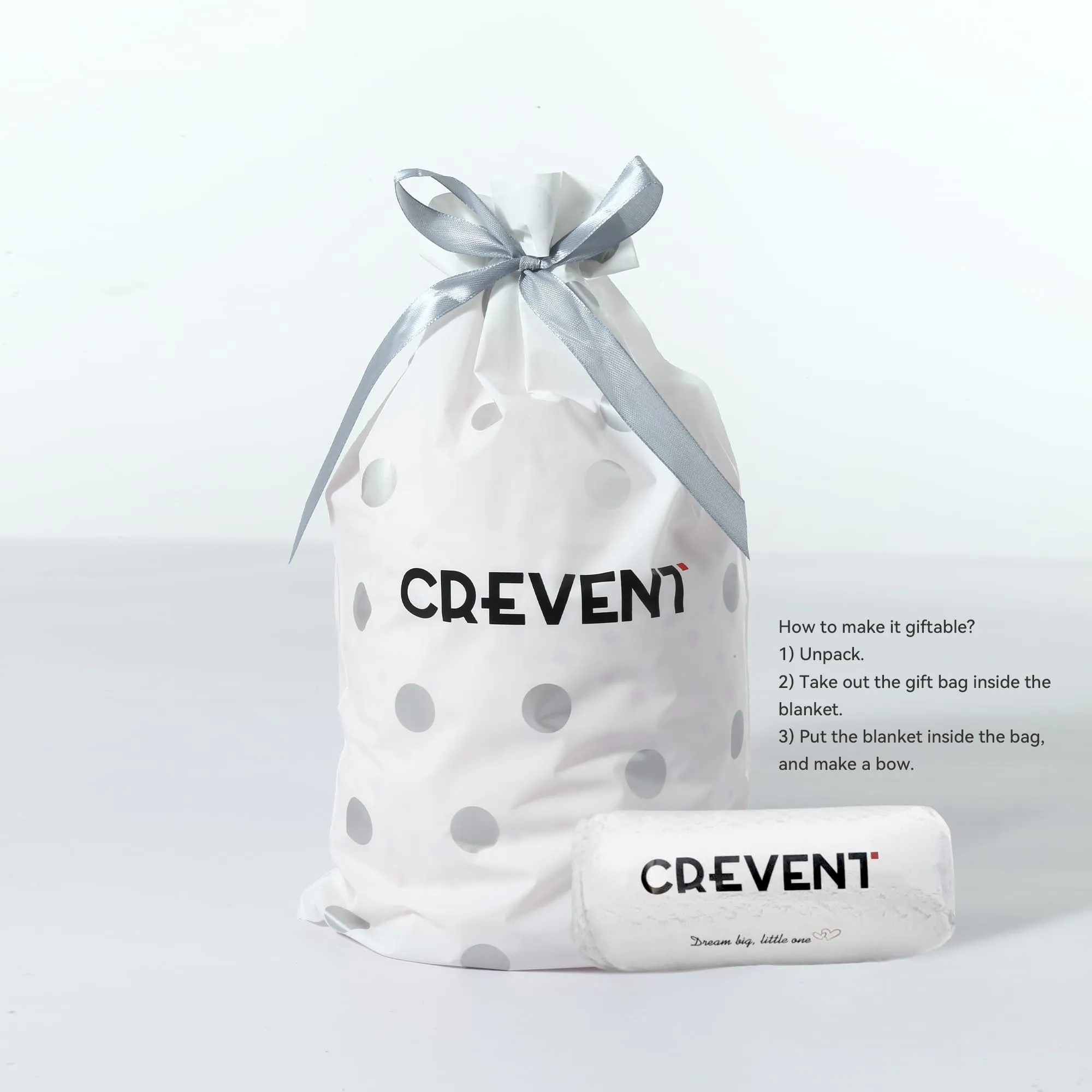 CREVENT Coperta morbida e calda in sherpa per bambine e ragazzi, essenziale per neonati, regalo per baby shower, 75 x 100 cm, colore: avorio - immagine 2
