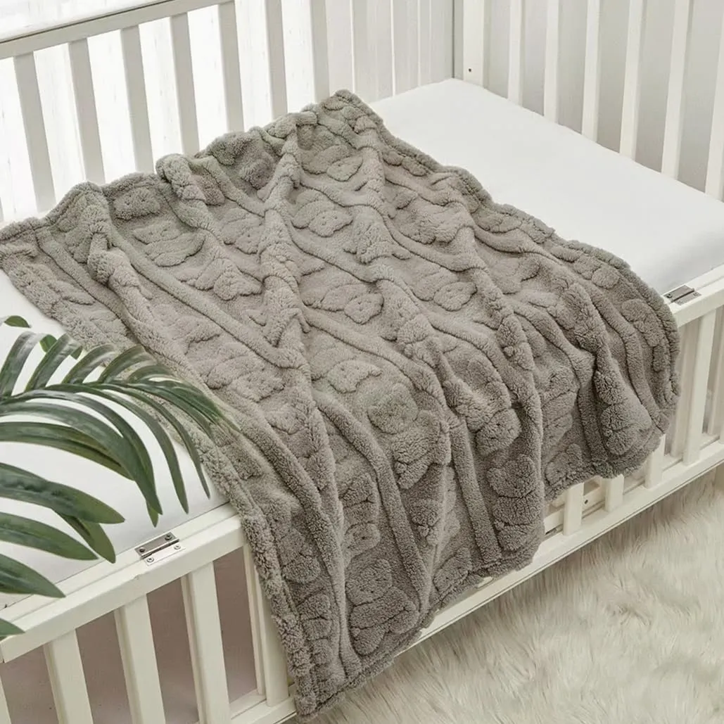 CREVENT Coperta morbida e calda in sherpa per bambine e ragazzi, essenziale per neonati, regalo per baby shower, 75 x 100 cm - immagine 1