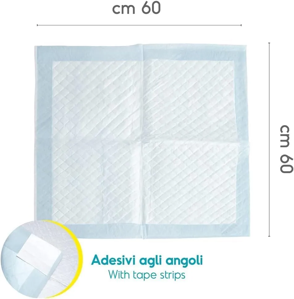 Centrovete - PipiPopo Tappetini Igienici Assorbenti Monouso - Per Cani e Gatti - Traversine con Design a 5 Strati - Angoli Adesivi e Neutralizzazione degli Odori - 3 Confezioni da 100 Pezzi - 60x60cm - immagine 7