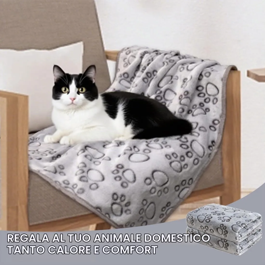 2 Pezzi Coperta Per Cani E Gatti In Flanella Antipelo, Ultra Morbida, Misure 60X40 cm, Coperta Cane E Gatto Calde E Lavabili, Ideali Per Tutte Le Stagioni - immagine 5