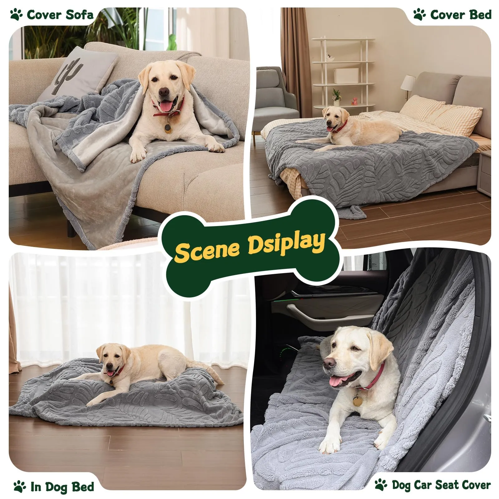 BaoDan Coperta per Cani Gatto Lavabile, 73x100cm Coperta Cane Impermeabile - immagine 6