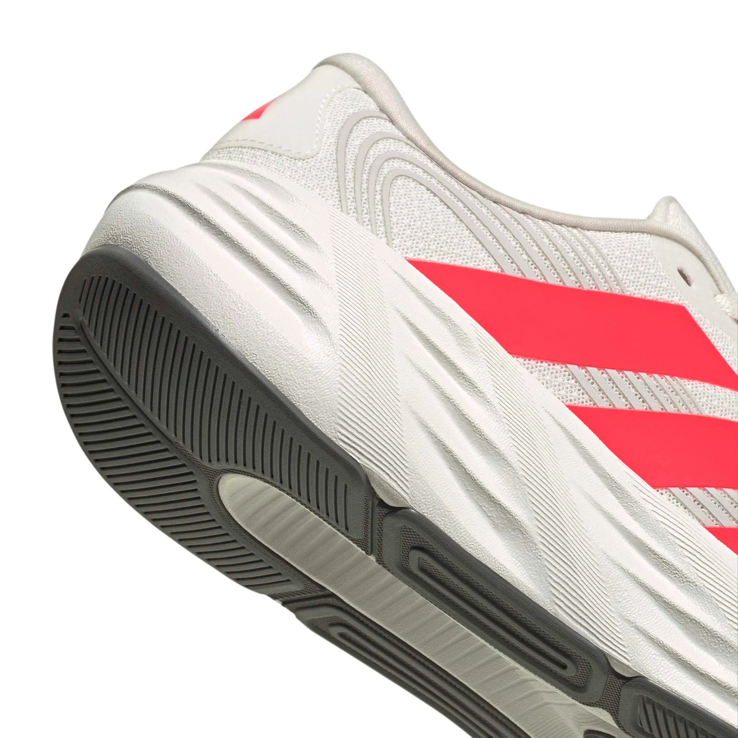 adidas Uomo Galaxy 8 Running Shoes, Cloud White/Lucid Red/Grey One, 46 EU - immagine 4