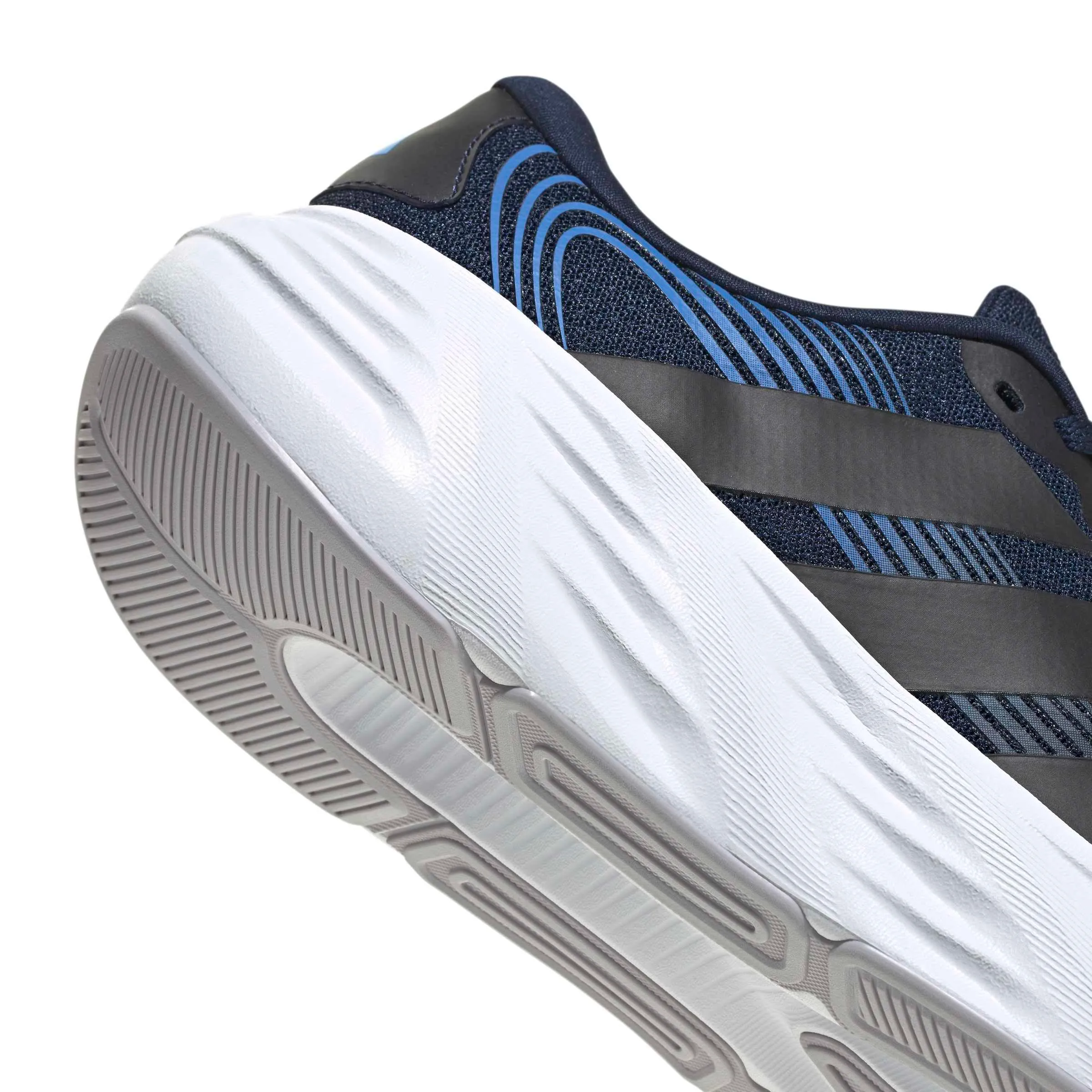 adidas Uomo Galaxy 8 Running Shoes, Night Indigo/Core Black/Lucid Ray Blue, 46 2/3 EU - immagine 4
