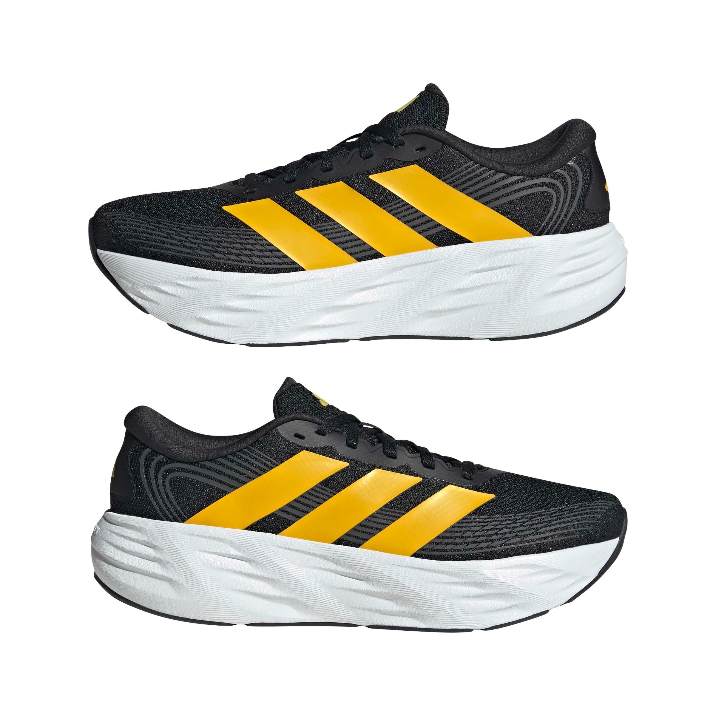 adidas Uomo Galaxy 8 Running Shoes, Core Black/Bold Gold/Carbon, 45 1/3 EU - immagine 6