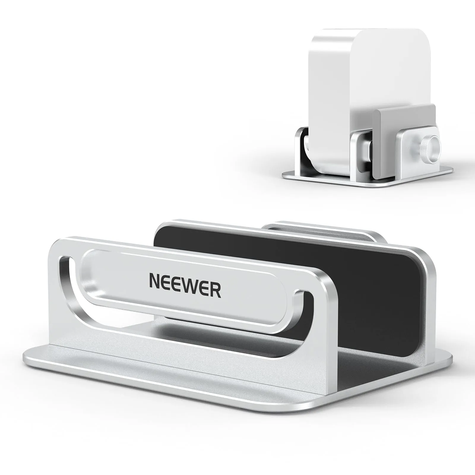 NEEWER BASICS Mac Mini supporto con supporto SSD, slot per PC in lega di alluminio, supporto verticale per rack dock, supporto da scrivania, accessori per computer, compatibile con Apple Mac mini con - immagine 1