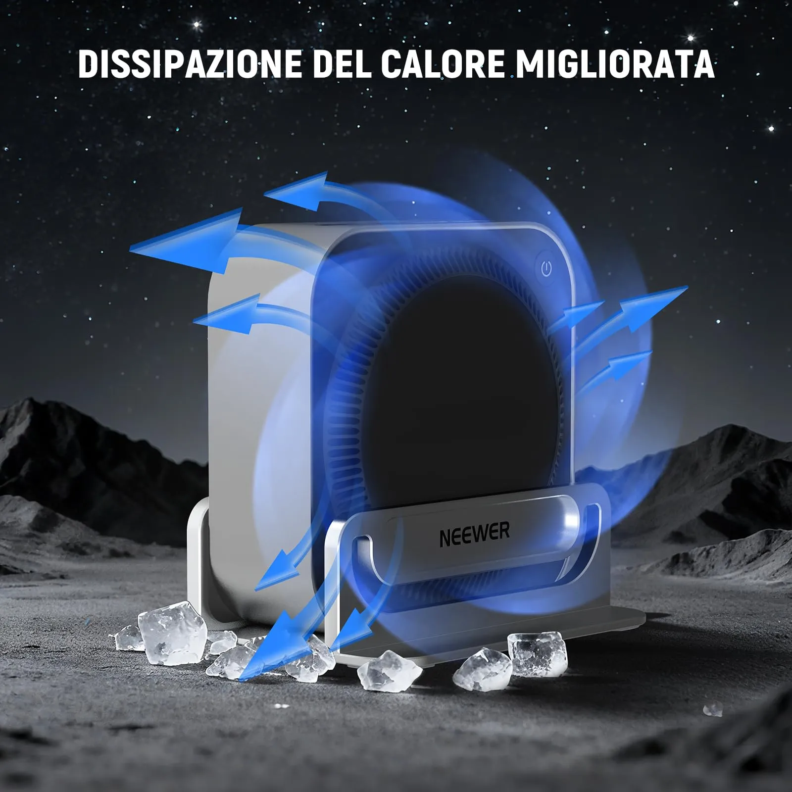 NEEWER BASICS Mac Mini supporto con supporto SSD, slot per PC in lega di alluminio, supporto verticale per rack dock, supporto da scrivania, accessori per computer, compatibile con Apple Mac mini con - immagine 3