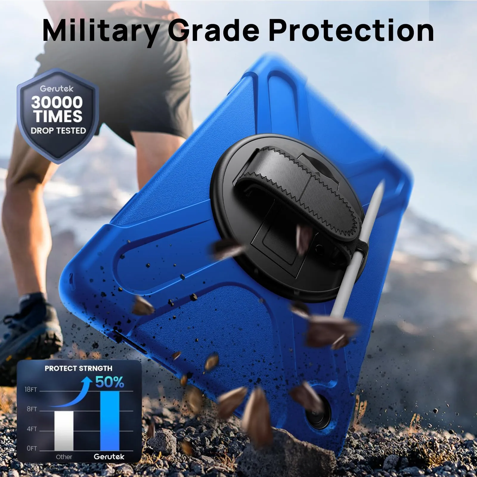 Gerutek Cover per Samsung Galaxy Tab A11+ / A11 Plus 11 Pollici, Blu - immagine 3