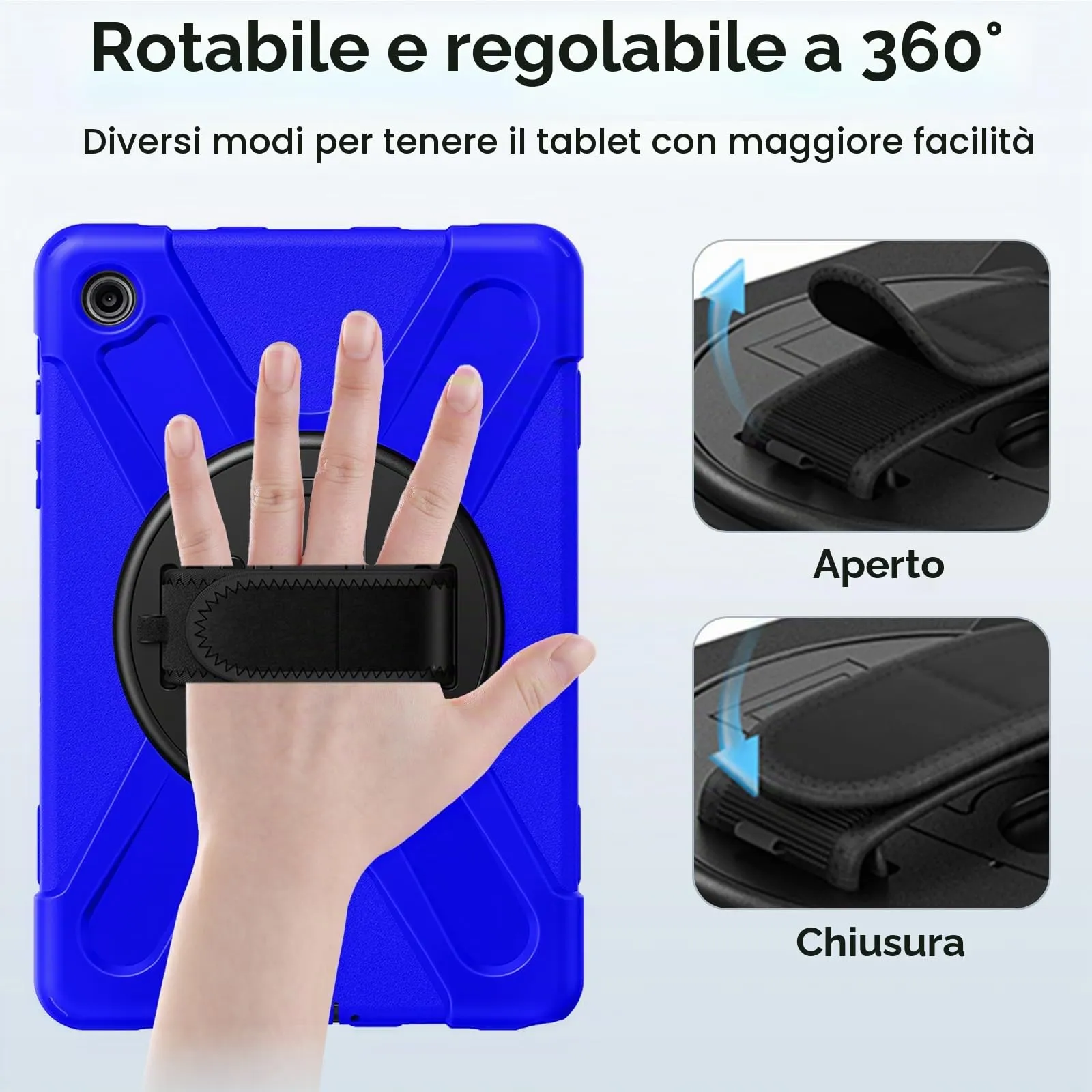 Gerutek Cover per Samsung Galaxy Tab A11+ / A11 Plus 11 Pollici, Blu - immagine 7