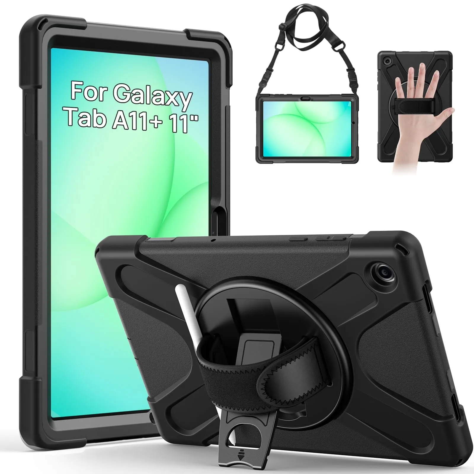 Gerutek Cover per Samsung Galaxy Tab A11+ / A11 Plus 11 Pollici, Nero - immagine 1