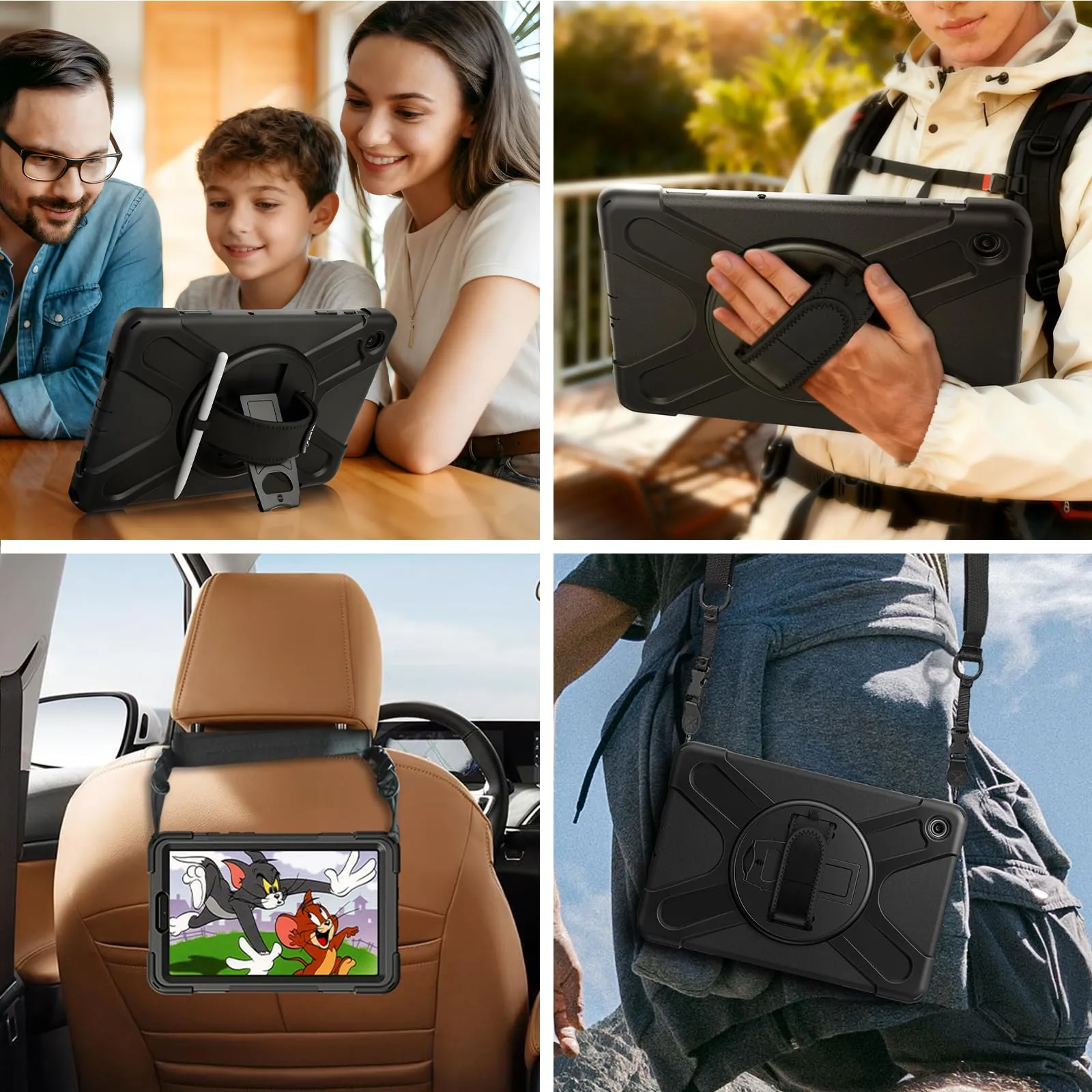 Gerutek Cover per Samsung Galaxy Tab A11+ / A11 Plus 11 Pollici, Nero - immagine 5