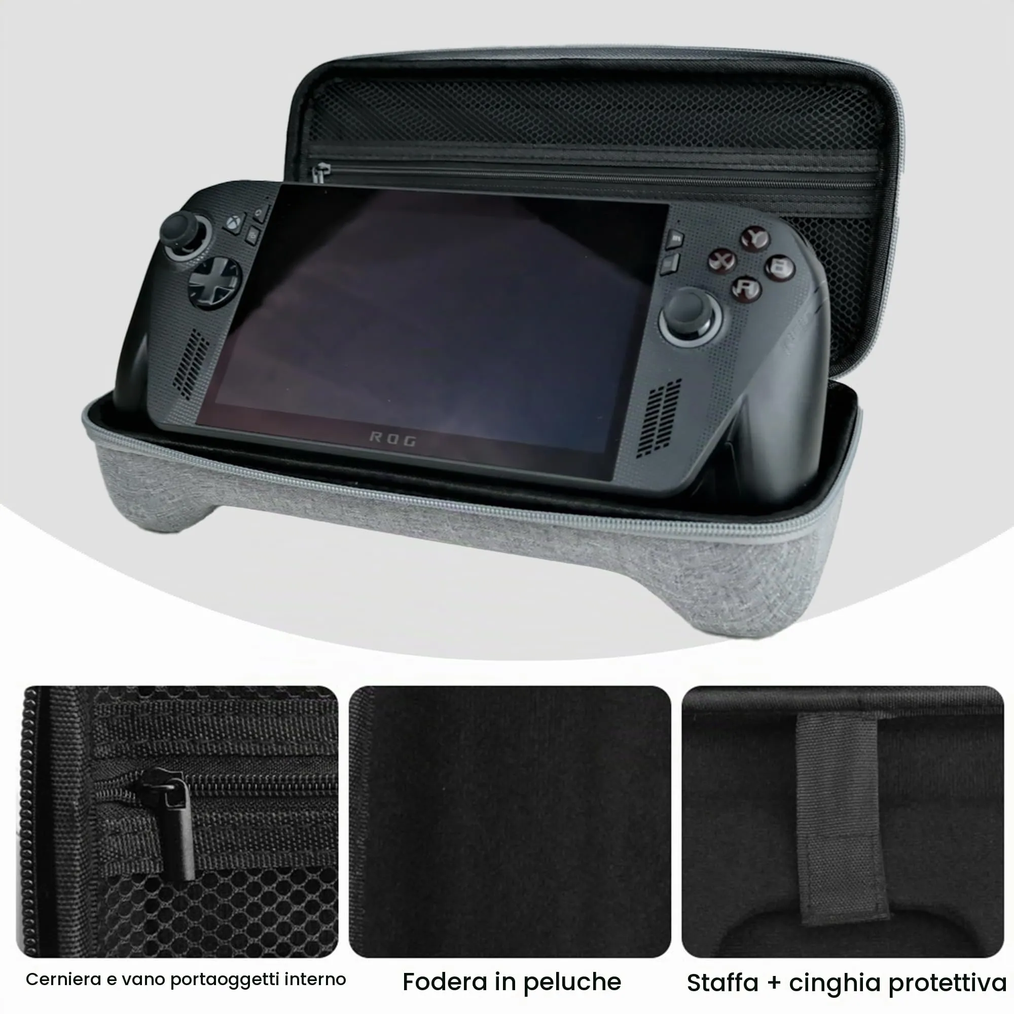 Lemxiee Custodia rigida per Rog Xbox Ally X & Rog Xbox Ally Cover Accessori + [2 Pezzi] Pellicola Vetro Temperato per Rog Xbox Ally X & Rog Xbox Ally Protettiva Case - immagine 5
