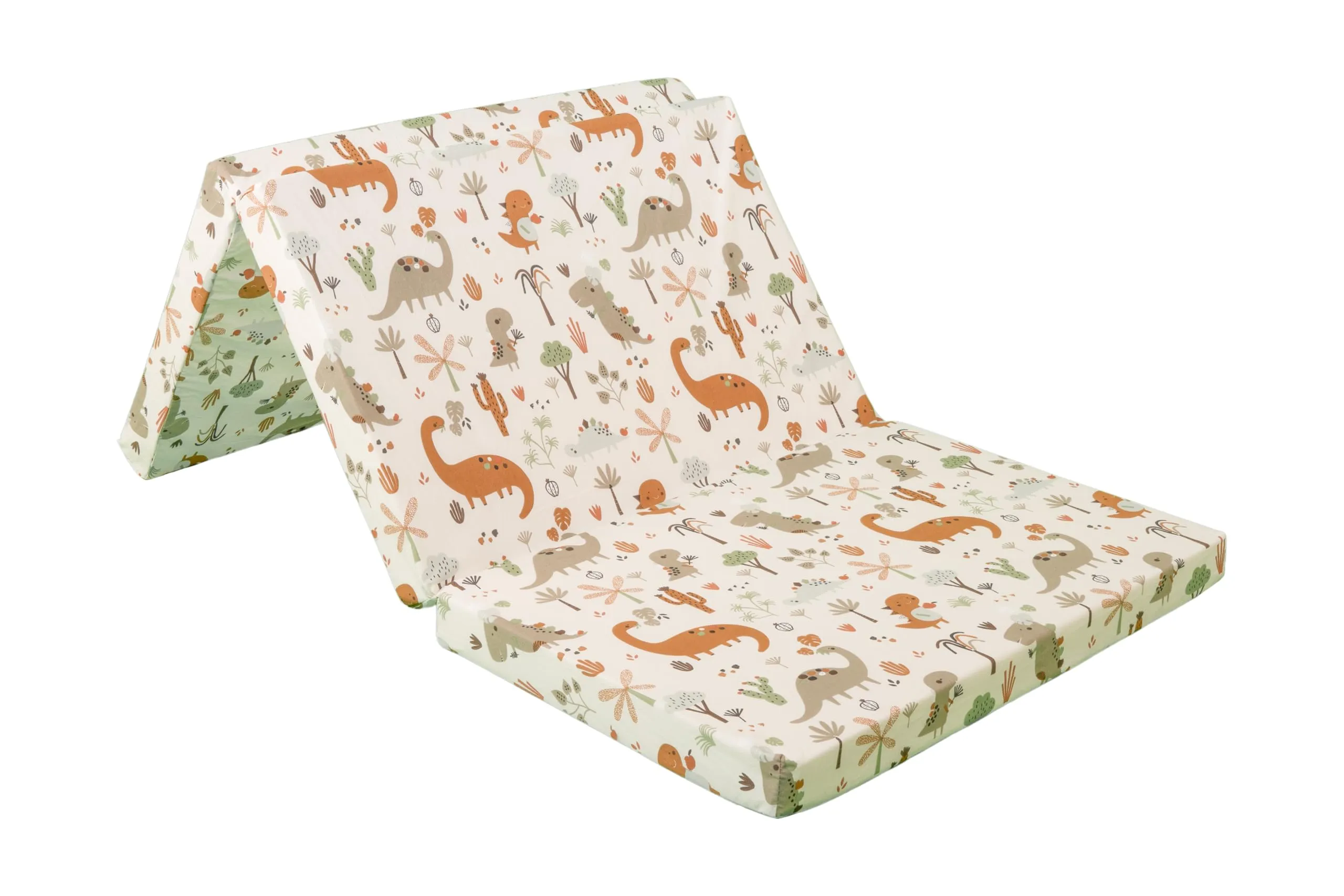 GHIOCUSCINI | Materasso Pieghevole per Bambini, 120 x 60 cm, Alto 5 cm, Tessuto DINOSAURO Lavabile, Imbottitura Waterfoam, Made in Italy a Norma EN16890:2017 - immagine 2