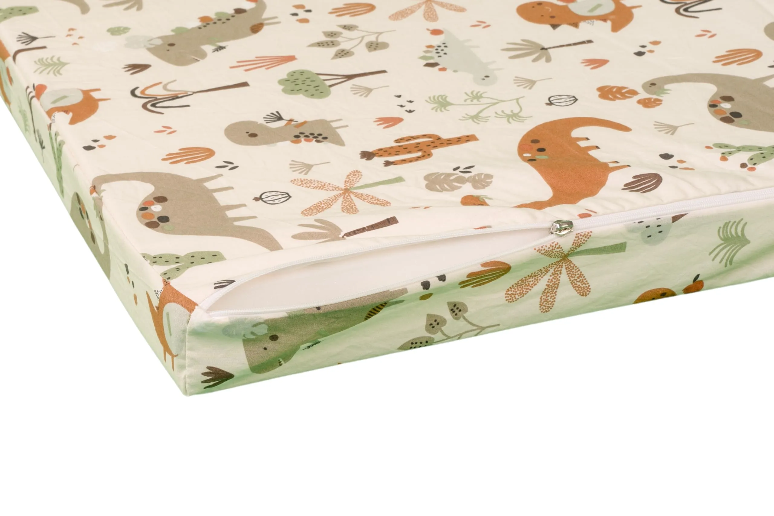 GHIOCUSCINI | Materasso Pieghevole per Bambini, 120 x 60 cm, Alto 5 cm, Tessuto DINOSAURO Lavabile, Imbottitura Waterfoam, Made in Italy a Norma EN16890:2017 - immagine 4