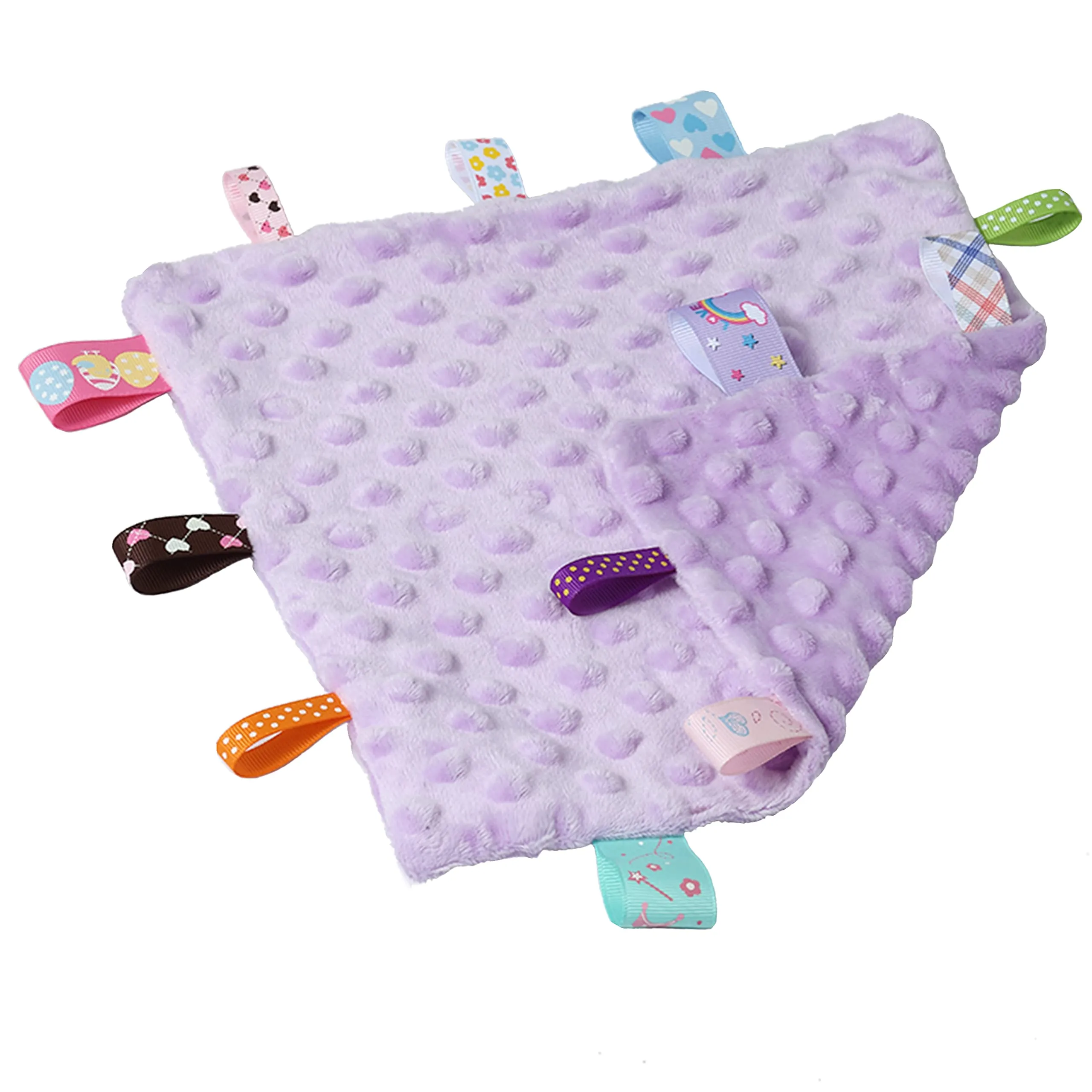 CREVENT Etichette - Coperta di Sicurezza per Bambini, Morbida Piccola Coperta Sensoriale e Confortevole, Ottimi Regali per Compleanno e Festa per Neonati – 24X24cm/10 X10 Rosa Stella + Stella Blu + - immagine 2