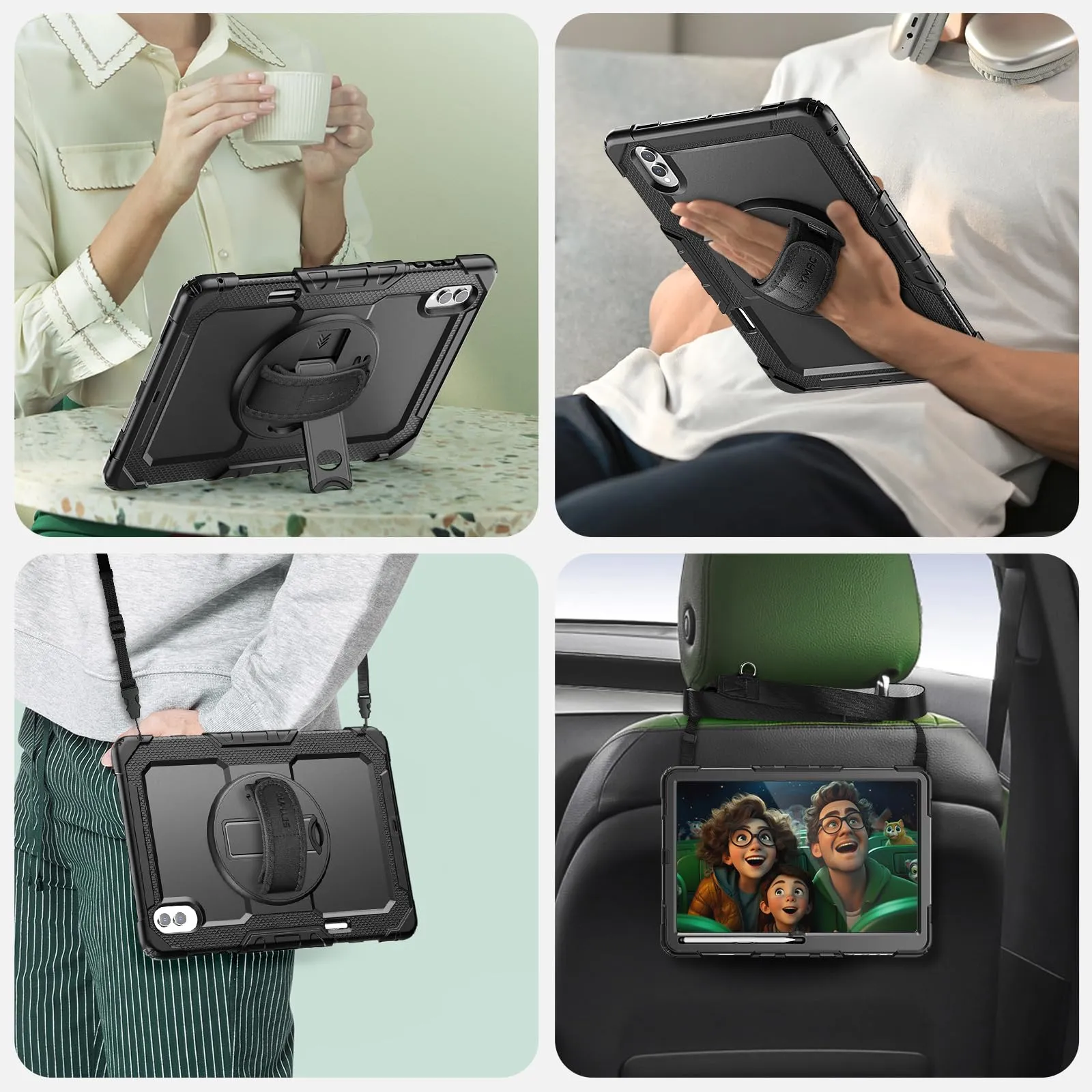 SEYMAC Cover per Samsung Galaxy Tab S12 Ultra /S11 Ultra 14,6 Pollici, Nero - immagine 6