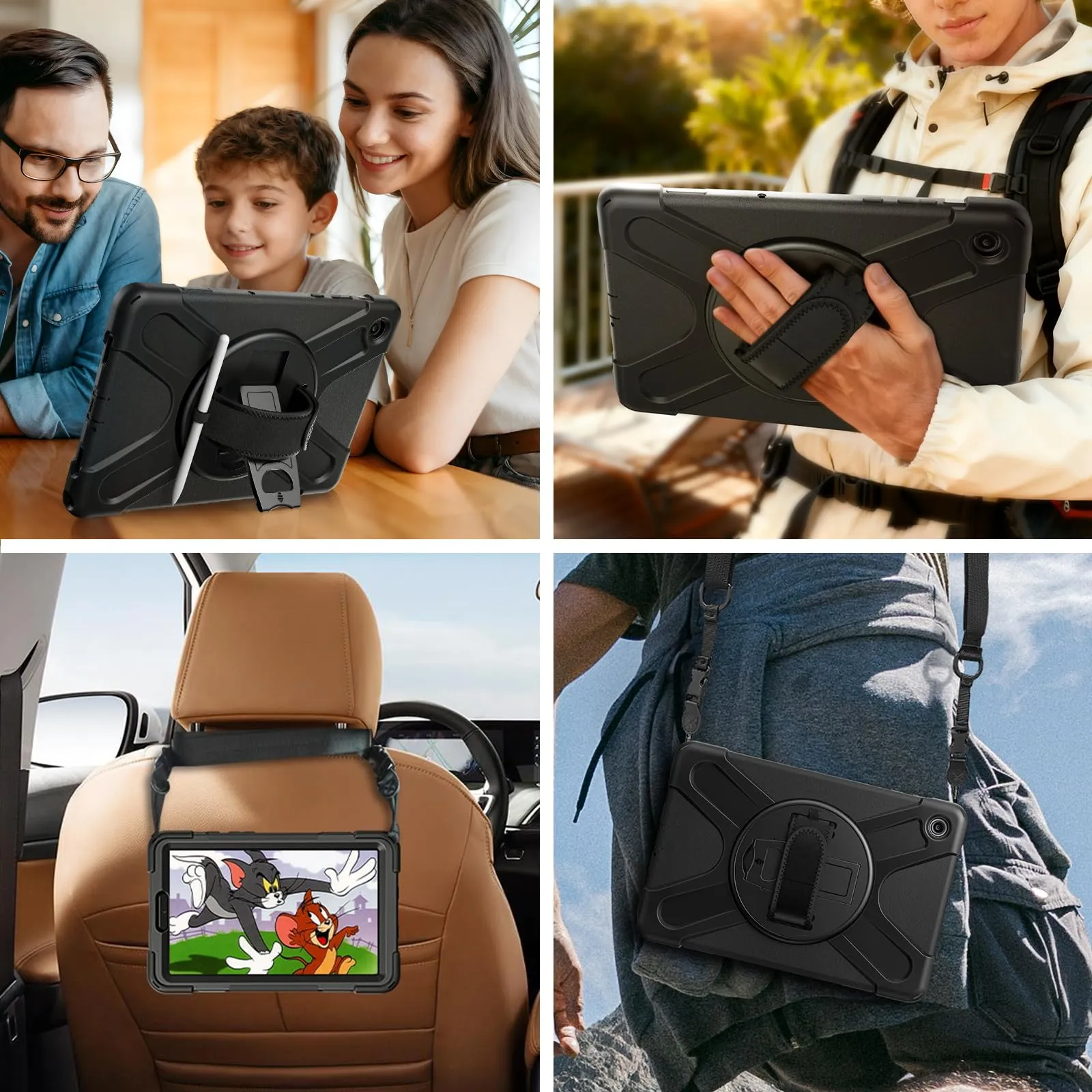 Gerutek Cover per Samsung Galaxy Tab A11 8,7 Pollici 2025, Nero - immagine 5