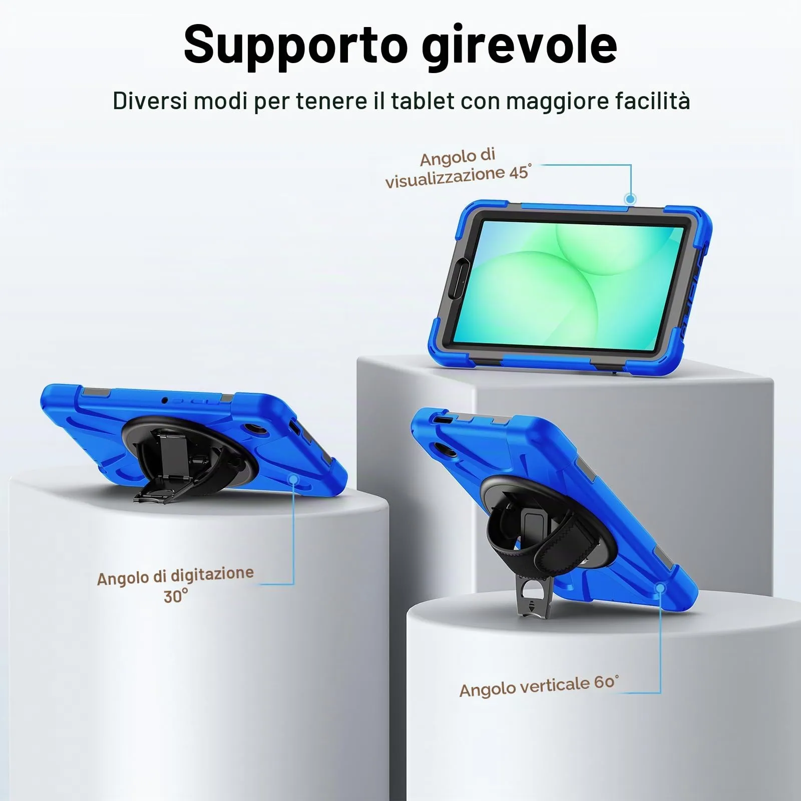 Gerutek Cover per Samsung Galaxy Tab A11 8,7 Pollici 2025, Blu - immagine 6