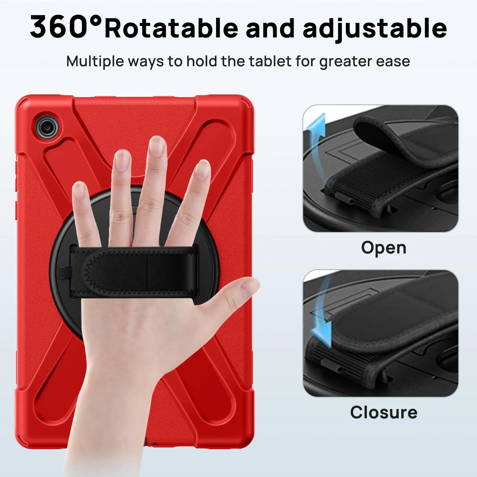 Gerutek Cover per Samsung Galaxy Tab A11 8,7 Pollici 2025, Rosso - immagine 7