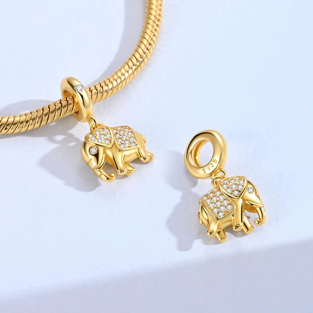 QIKAOLA Ciondolo Bead Charm Perline in argento sterling S925 per bracciali e collane europee per donne - immagine 3