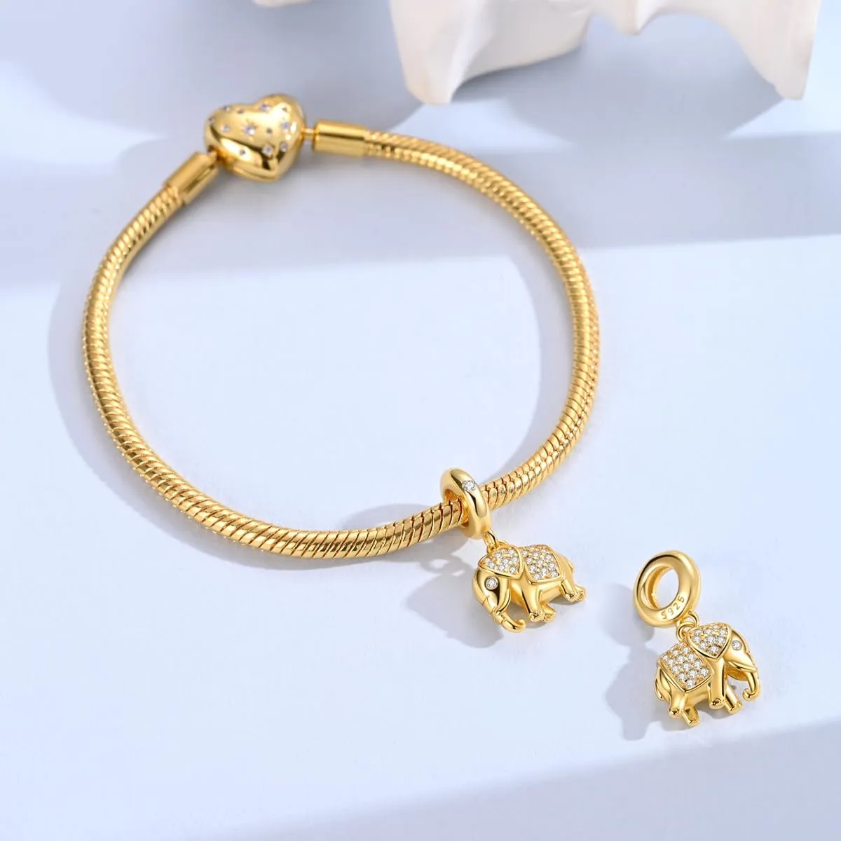 QIKAOLA Ciondolo Bead Charm Perline in argento sterling S925 per bracciali e collane europee per donne - immagine 4
