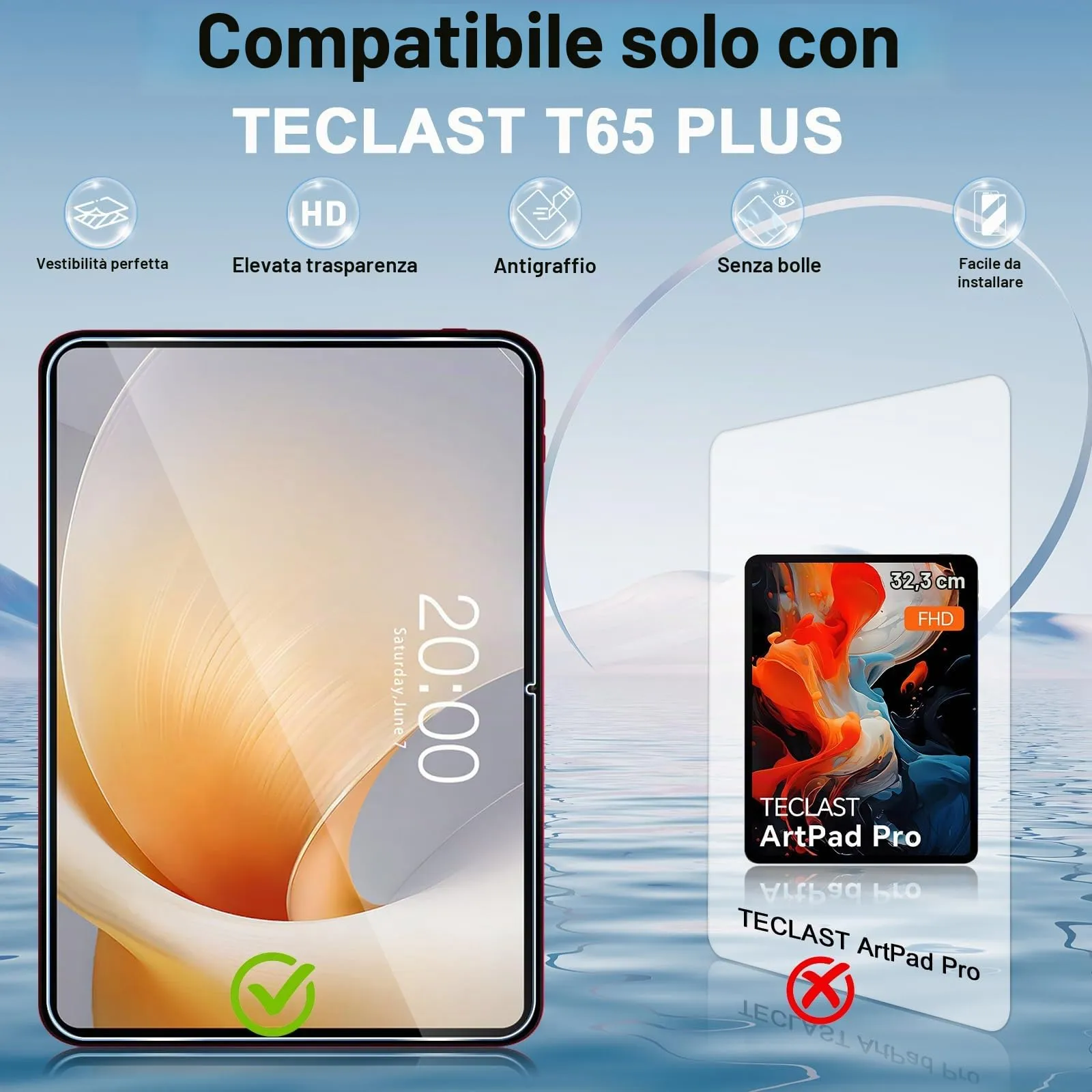 ELYCO Pellicola Protettiva per TECLAST T65/T65 Plus 13.4 Pollici - immagine 2