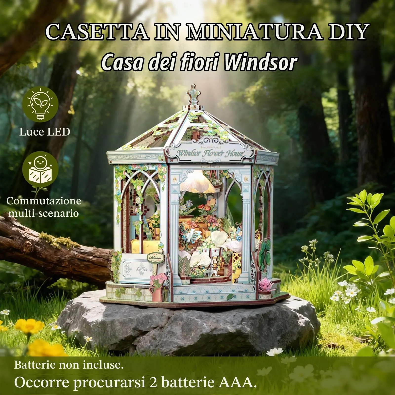 Cutefun DIY Miniature House - Casa delle bambole (Windsor Flower House) - immagine 2