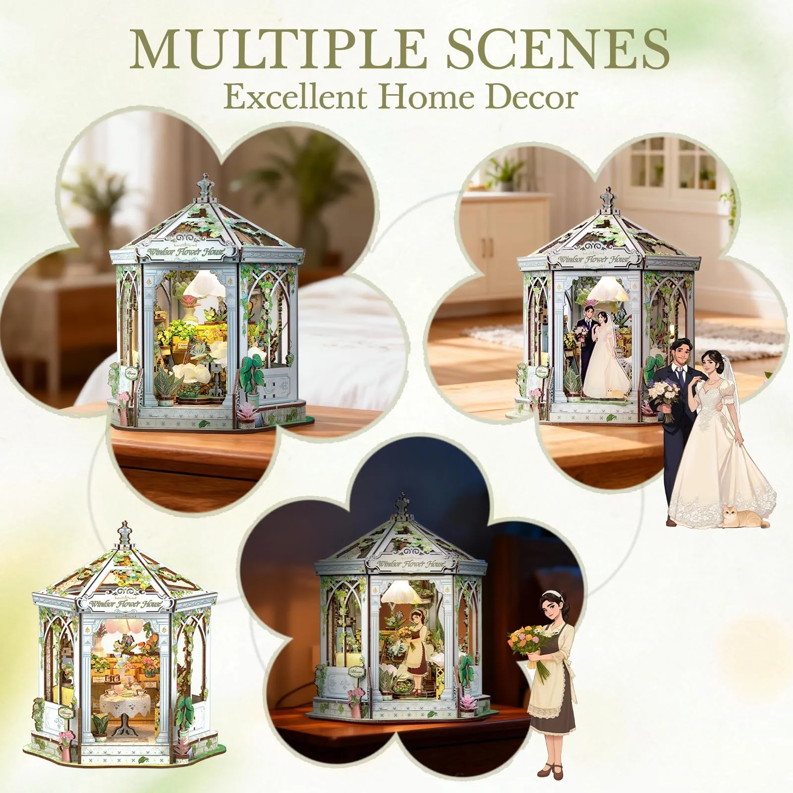 Cutefun DIY Miniature House - Casa delle bambole (Windsor Flower House) - immagine 4
