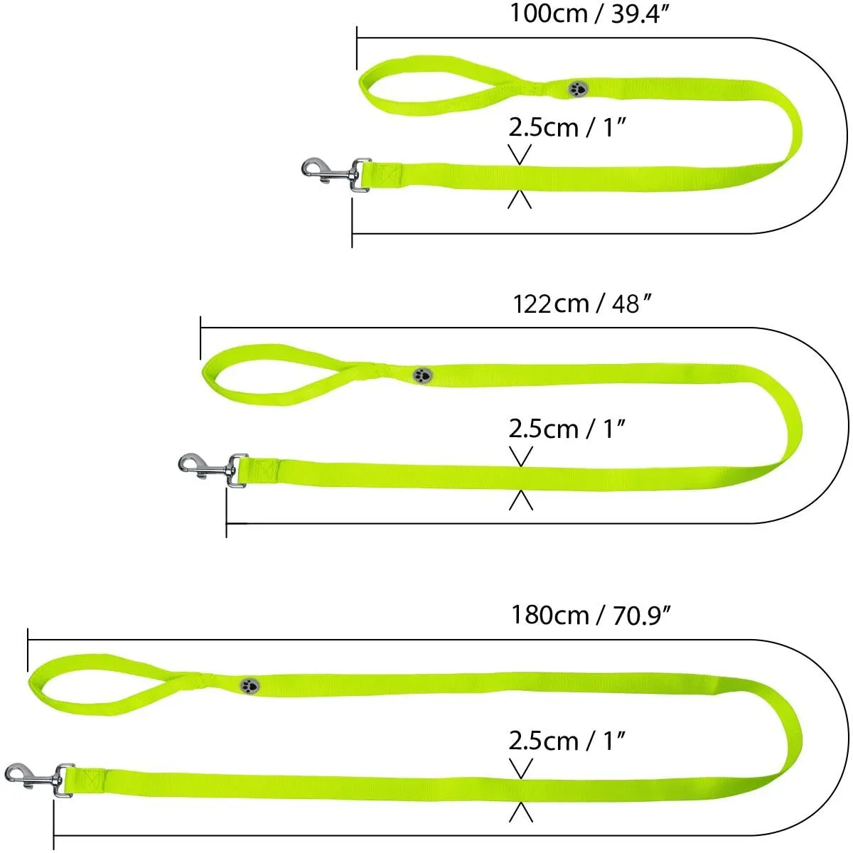 iGadgitz Home U7328 Guinzaglio per Cani Imbottito, Guinzaglio Cane con Maniglia Imbottita - Verde - 122cm (1.22m) - immagine 2