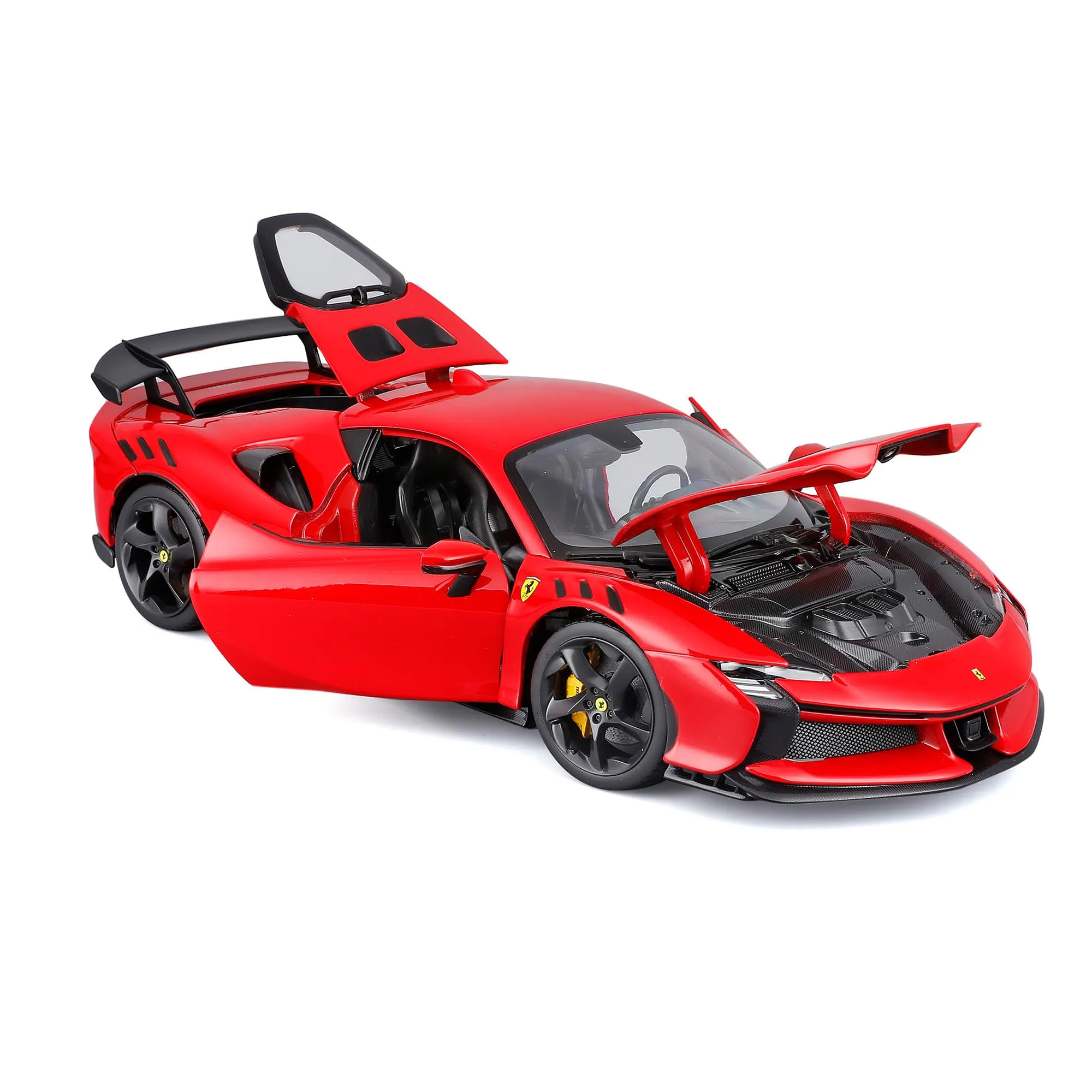 Bburago - Ferrari SF90XX Stradale 2024, Modellino Auto in Scala 1:18, Supercar Estrema Rossa con Porte, Cofano Motore e Bagagliaio Apribili, Replica Dettagliata, Licenza Ferrari, Età 36+ Mesi - immagine 2
