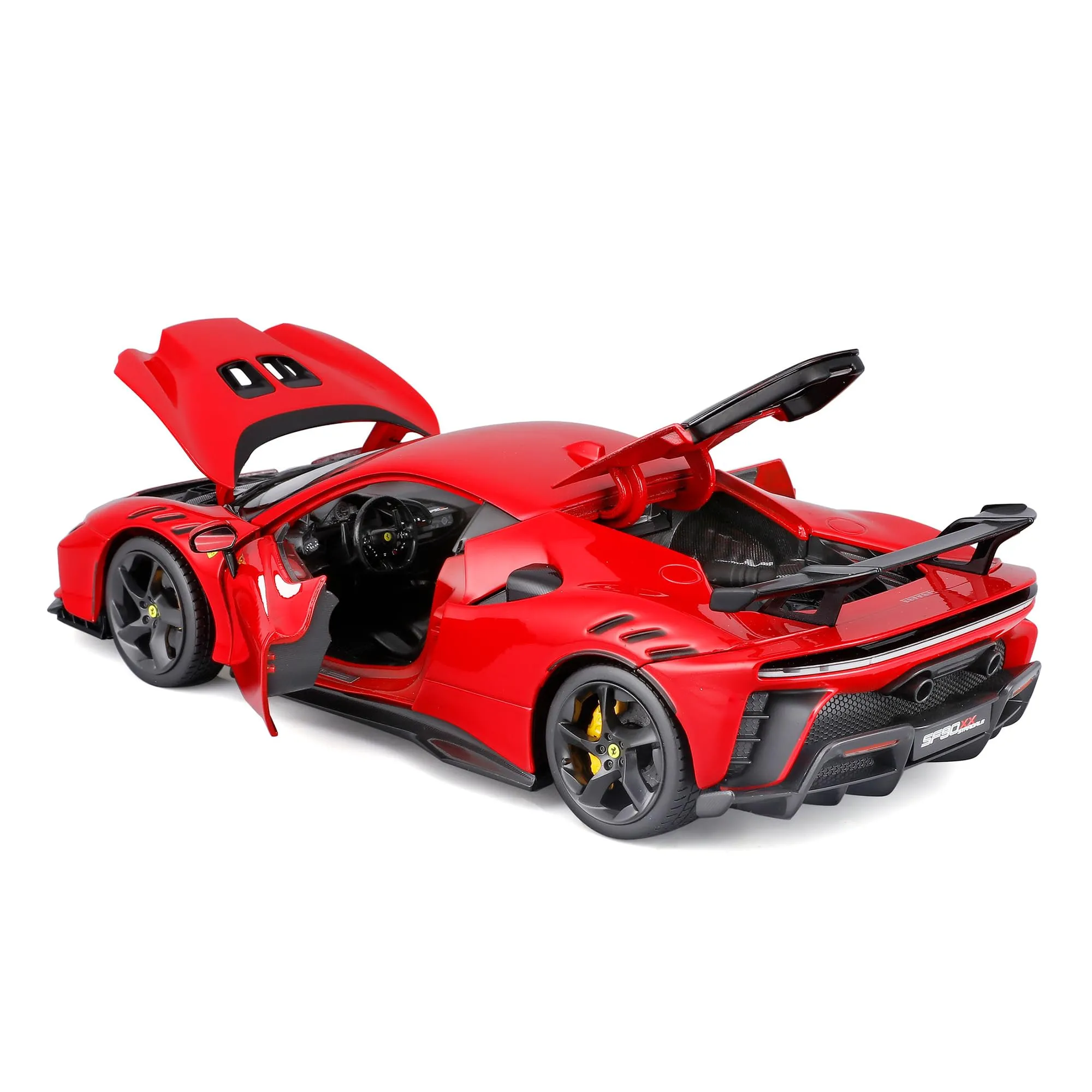 Bburago - Ferrari SF90XX Stradale 2024, Modellino Auto in Scala 1:18, Supercar Estrema Rossa con Porte, Cofano Motore e Bagagliaio Apribili, Replica Dettagliata, Licenza Ferrari, Età 36+ Mesi - immagine 3