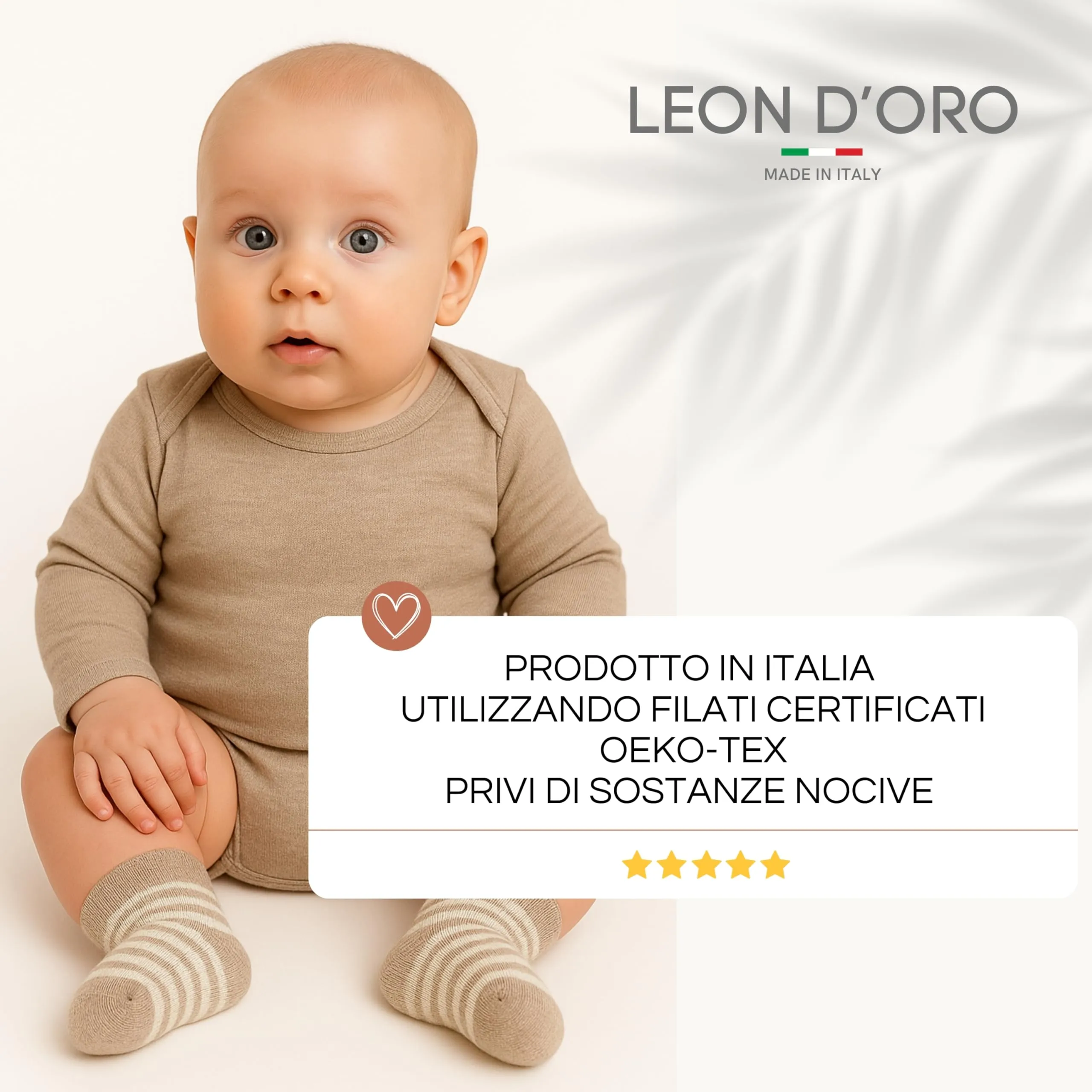 LEON D'ORO Calze Neonato Calzino Regalo Scarpine Babbucce bambini Primi Mesi Taglia Unica Made in Italy (IT, Età, Taglia unica, ASS2 neonato 3 PAIA) - immagine 3