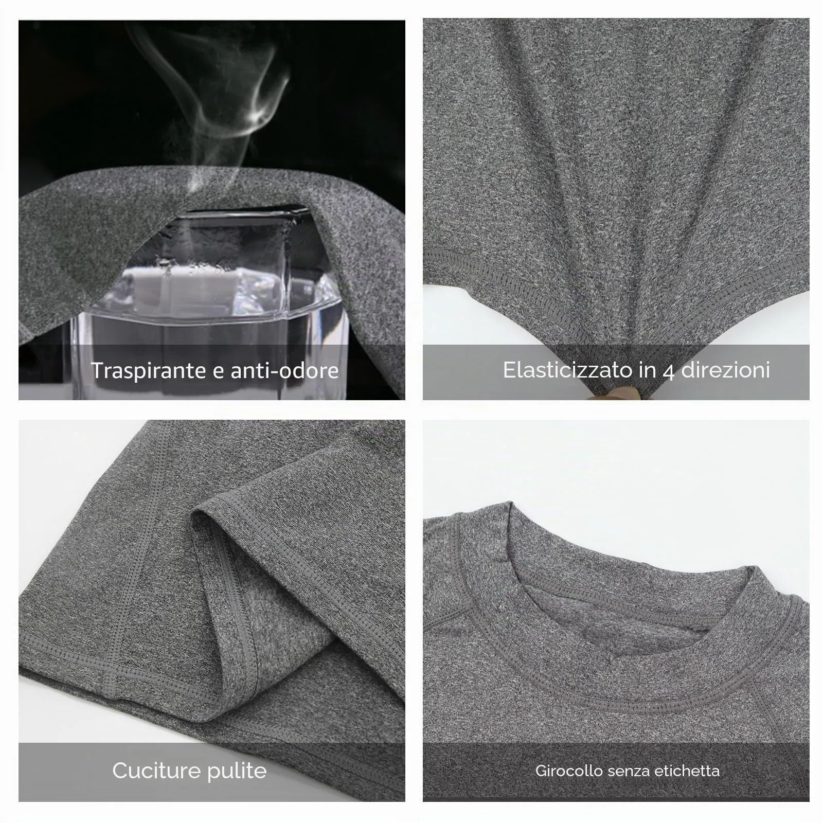 MEETWEE Maglia Termica Uomo, Maglia a Manica Lunga Compression Maglietta Biancheria Intima Sport T-Shirt Baselayer da Corsa Ciclismo Fitness - immagine 5